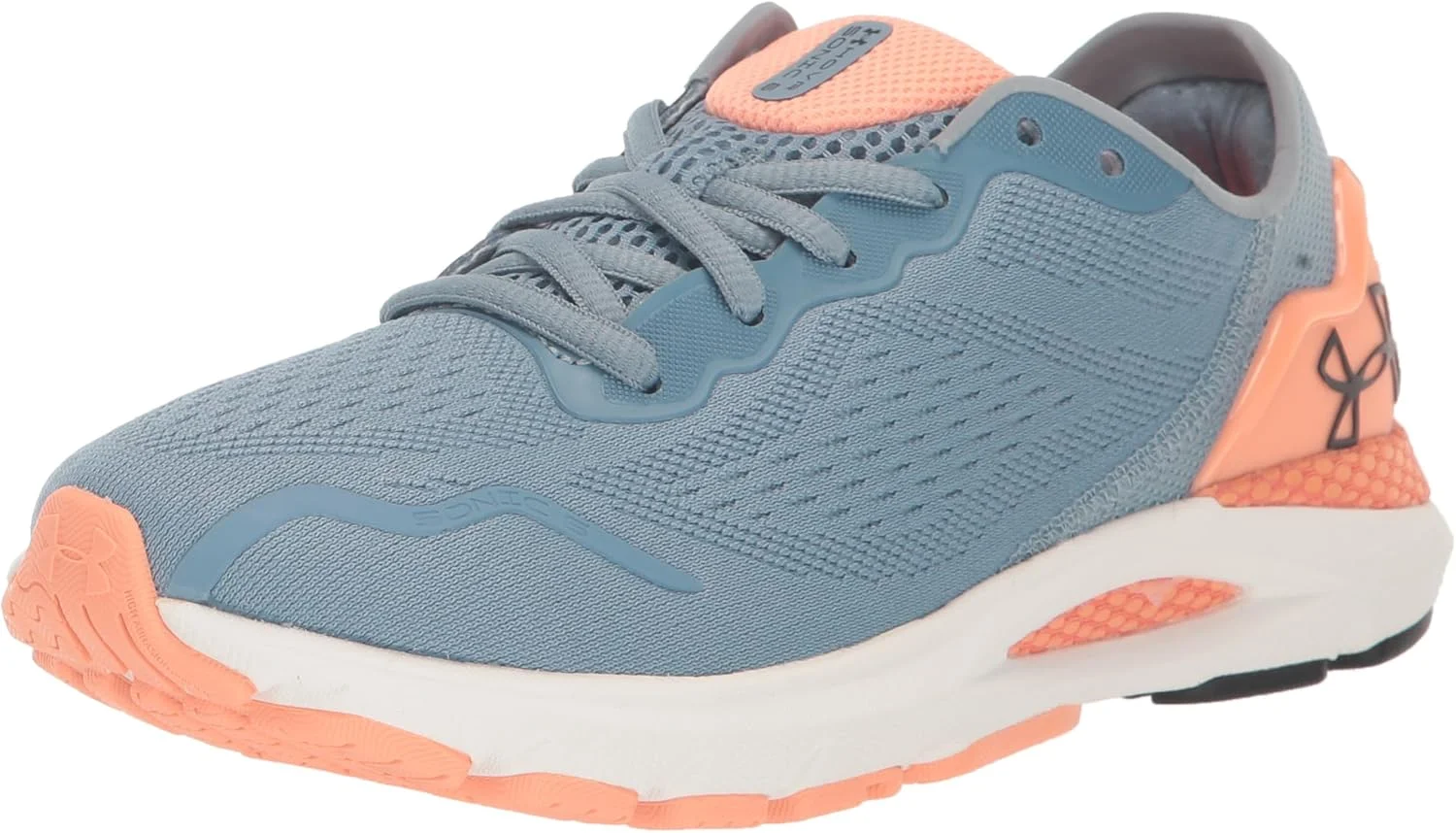 کفش دویدن زنانه آندر آرمور HOVR Sonic 6، (302) گرانیت آبی/هلویی حبابی/مشکی، سایز 5، ایالات متحده