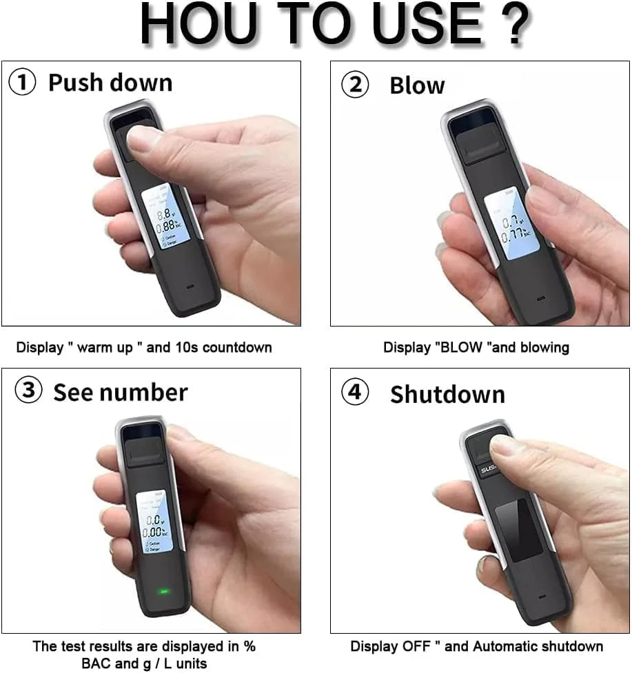 دستگاه تست الکل قابل حمل NALACAL، نمایشگر LED دیجیتال قابل شارژ، پاسخ سریع، دستگاه تشخیص دهنده تنفسی دقیق حرفه ای برای خانواده، استفاده شخصی، رانندگان دستگاه تست الکل قابل حمل NALACAL، نمایشگر LED دیجیتال قابل شارژ، پاسخ سریع، دستگاه تشخیص دهنده تنفسی دقیق حرفه ای برای خانواده، استفاده شخصی، رانندگان
