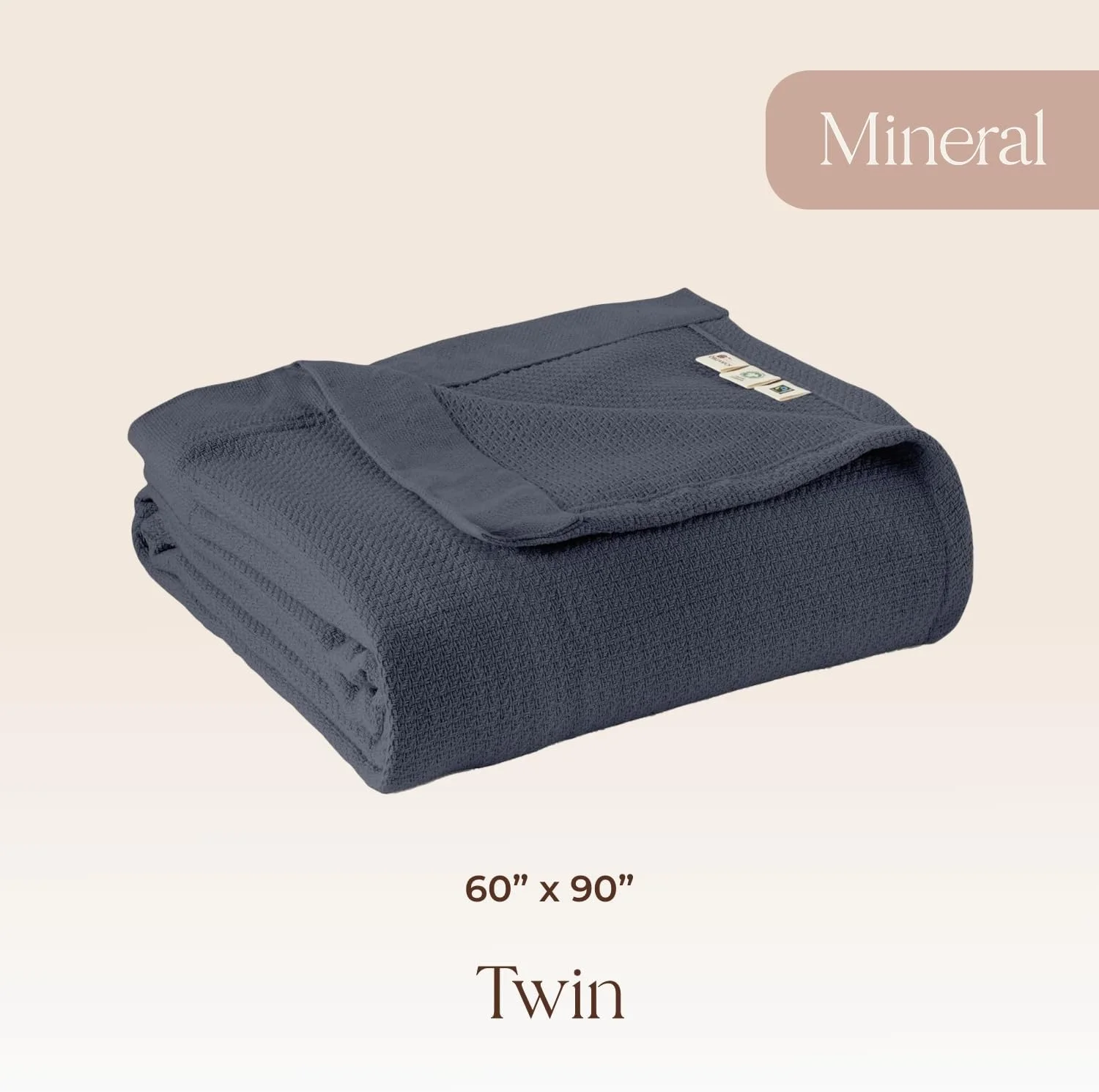 پتوی 100% پنبه ارگانیک - پتوی بافتنی تکی پنبه ارگانیک دارای گواهینامه GOTS و Fairtrade برای تخت، نرم، گرم و تنفس پذیر - عالی به عنوان روتختی یا رو انداز (مینرال، یک نفره) پتوی 100% پنبه ارگانیک - پتوی بافتنی تکی پنبه ارگانیک دارای گواهینامه GOTS و Fairtrade برای تخت، نرم، گرم و تنفس پذیر - عالی به عنوان روتختی یا رو انداز (مینرال، یک نفره)