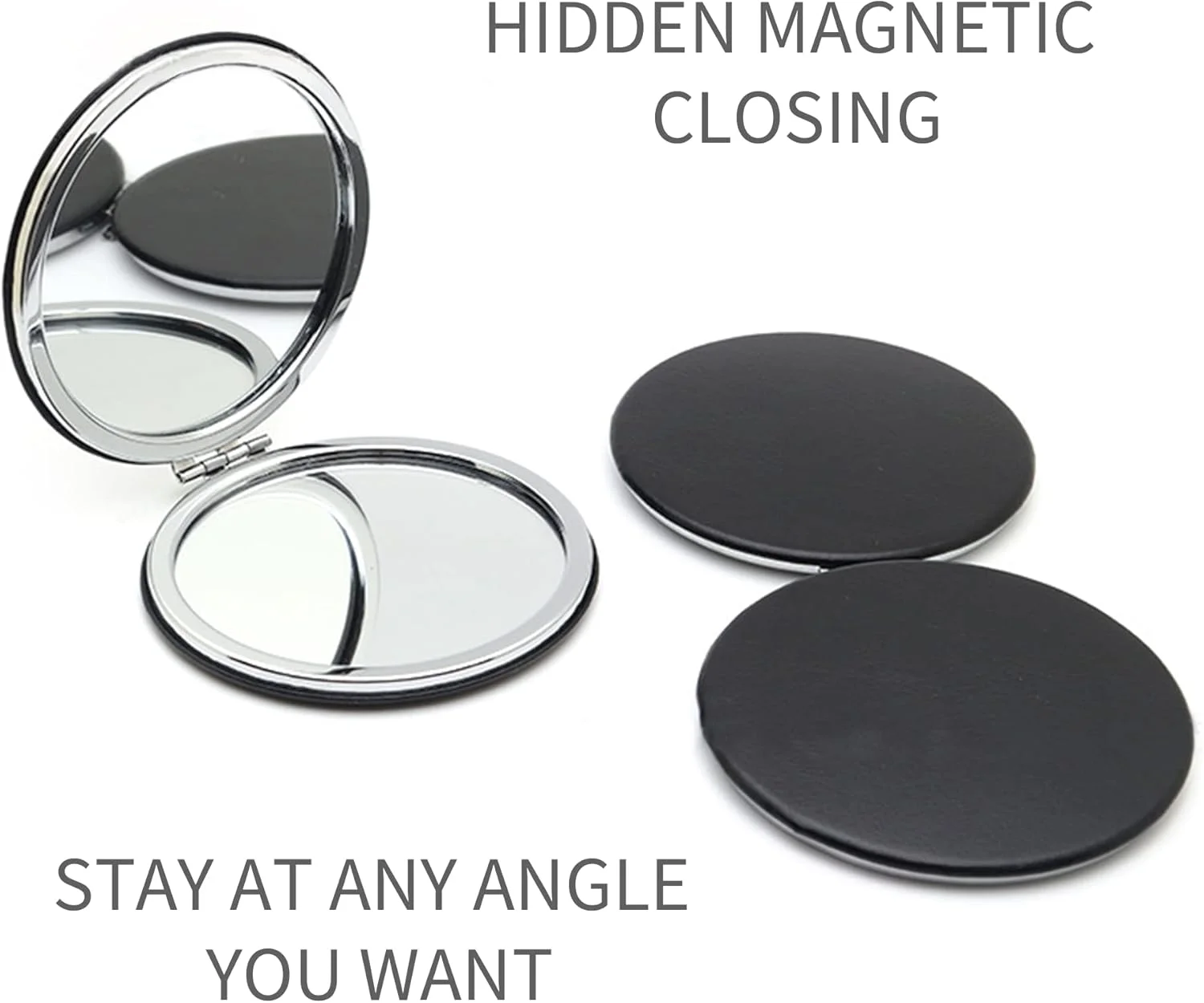 آینه آرایشی MEKEET، آینه جمع و جور، آینه کوچک گرد جیبی، آینه دو طرفه، آینه آرایشی مسافرتی، آینه تاشو قابل حمل برای مسافرت، هدیه تولد