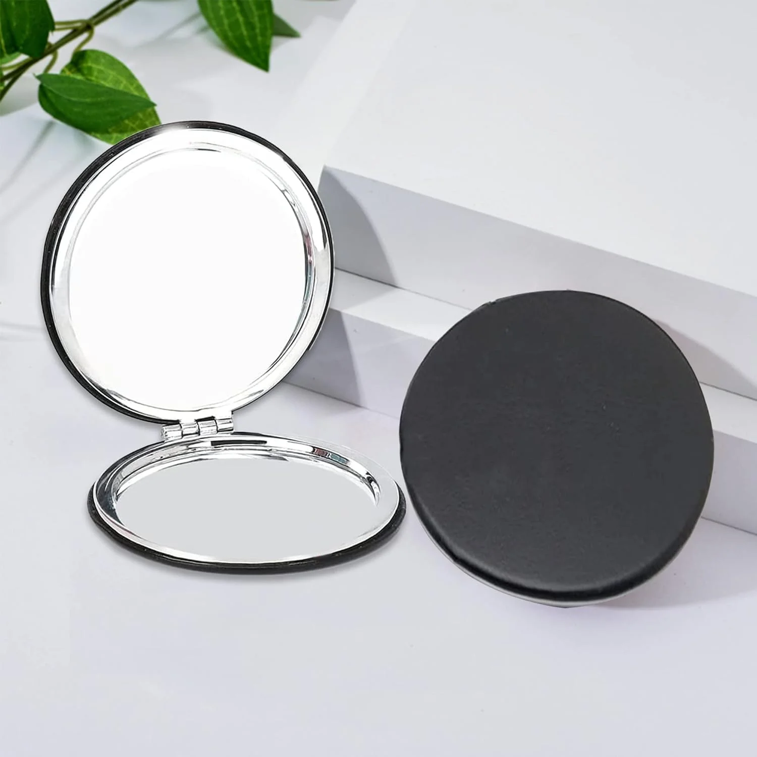 آینه آرایشی MEKEET، آینه جمع و جور، آینه کوچک گرد جیبی، آینه دو طرفه، آینه آرایشی مسافرتی، آینه تاشو قابل حمل برای مسافرت، هدیه تولد