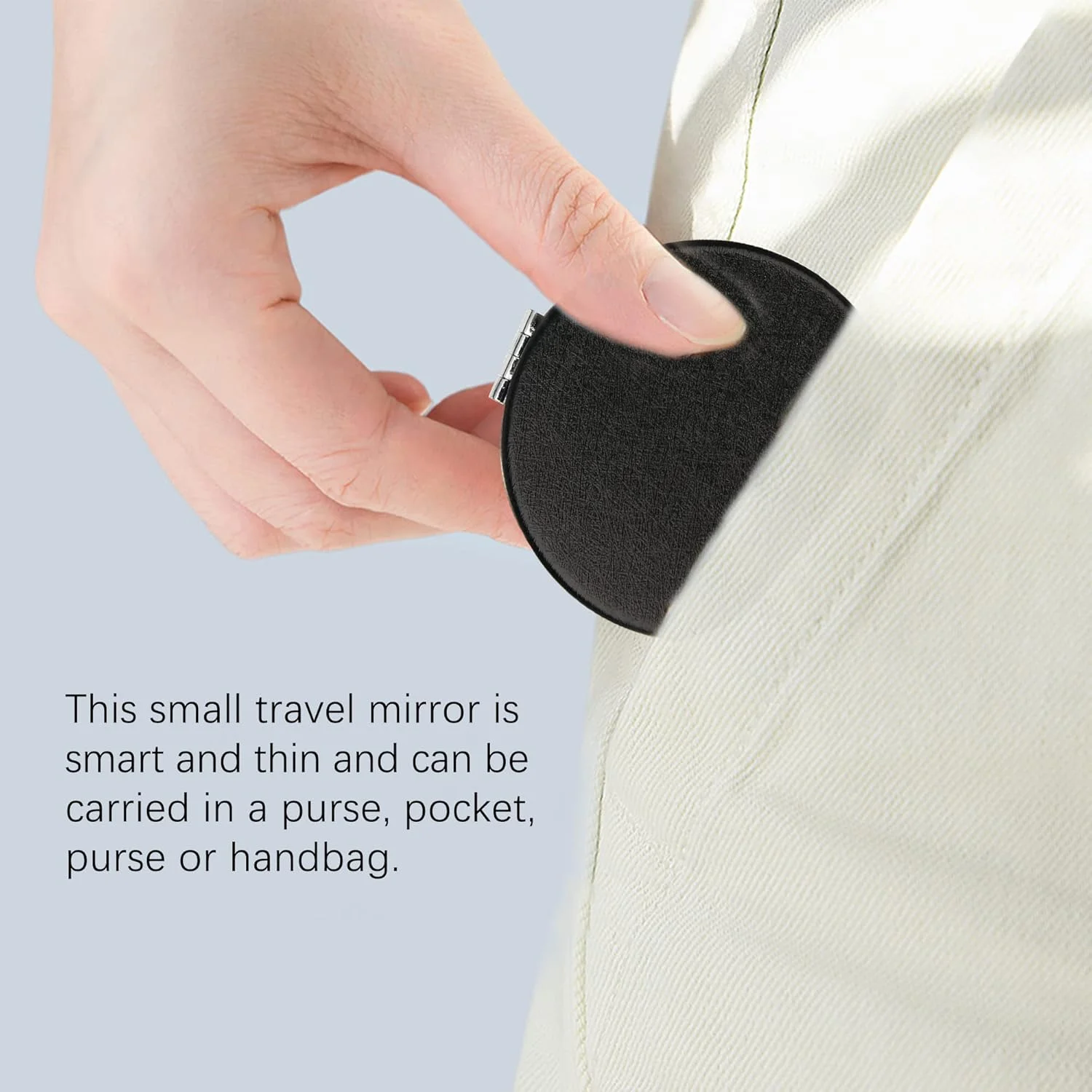 آینه آرایشی MEKEET، آینه جمع و جور، آینه کوچک گرد جیبی، آینه دو طرفه، آینه آرایشی مسافرتی، آینه تاشو قابل حمل برای مسافرت، هدیه تولد