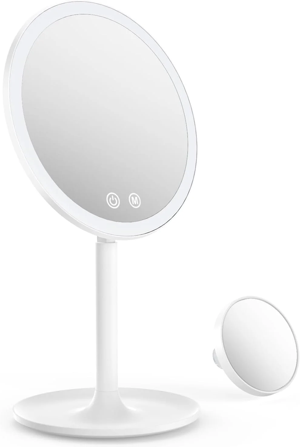 آینه آرایشی با چراغ، آینه آرایشی تاشو 8 اینچی با نور برای مسافرت، آینه روشنایی دار 46 LED با قابلیت تنظیم نور و آینه جیبی بزرگنمایی 10 برابر، آینه آرایشی قابل حمل و شارژ آینه آرایشی با چراغ، آینه آرایشی تاشو 8 اینچی با نور برای مسافرت، آینه روشنایی دار 46 LED با قابلیت تنظیم نور و آینه جیبی بزرگنمایی 10 برابر، آینه آرایشی قابل حمل و شارژ