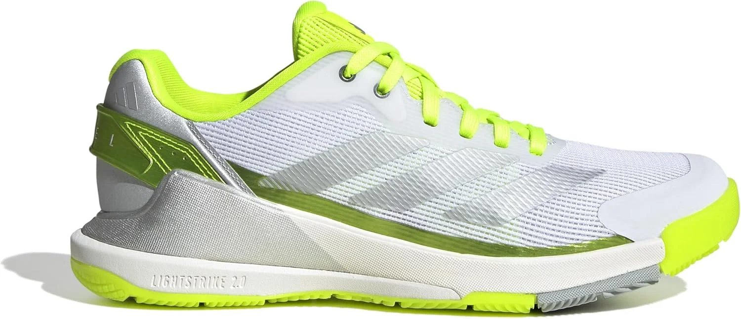 کفش پدل زنانه آدیداس مدل Crazyquick Lightstrike، لیمویی درخشان نقره ای متالیک سفید شگفت انگیز، سایز 40 EU