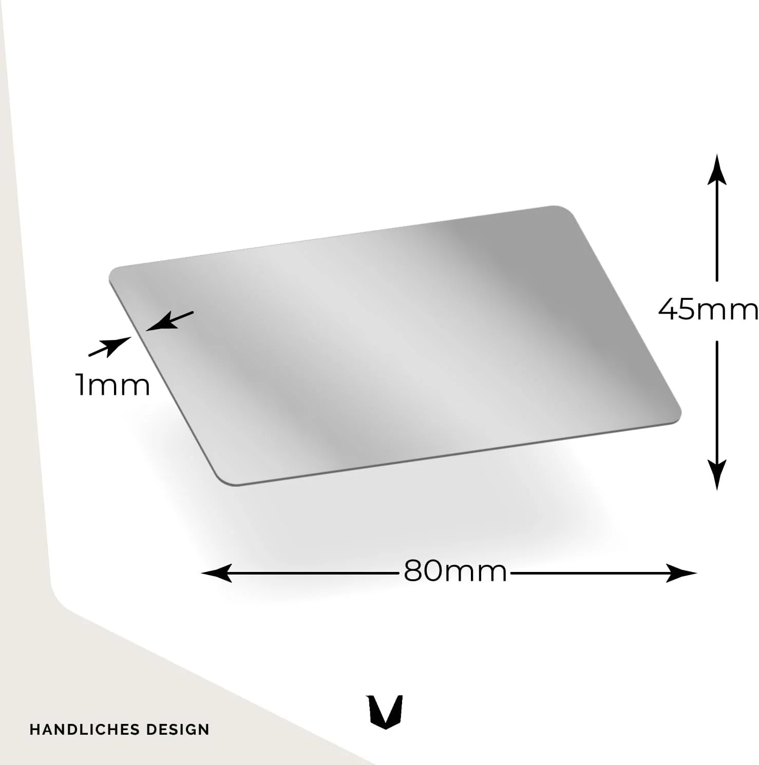 آینه دستی MAGATI - دو طرفه، فوق العاده باریک، آینه پلاستیکی جمع و جور برای کیف دستی و کیف، آینه آرایشی کوچک، آینه آرایش 8 × 4.5 سانتی متر، بسته 2 عددی