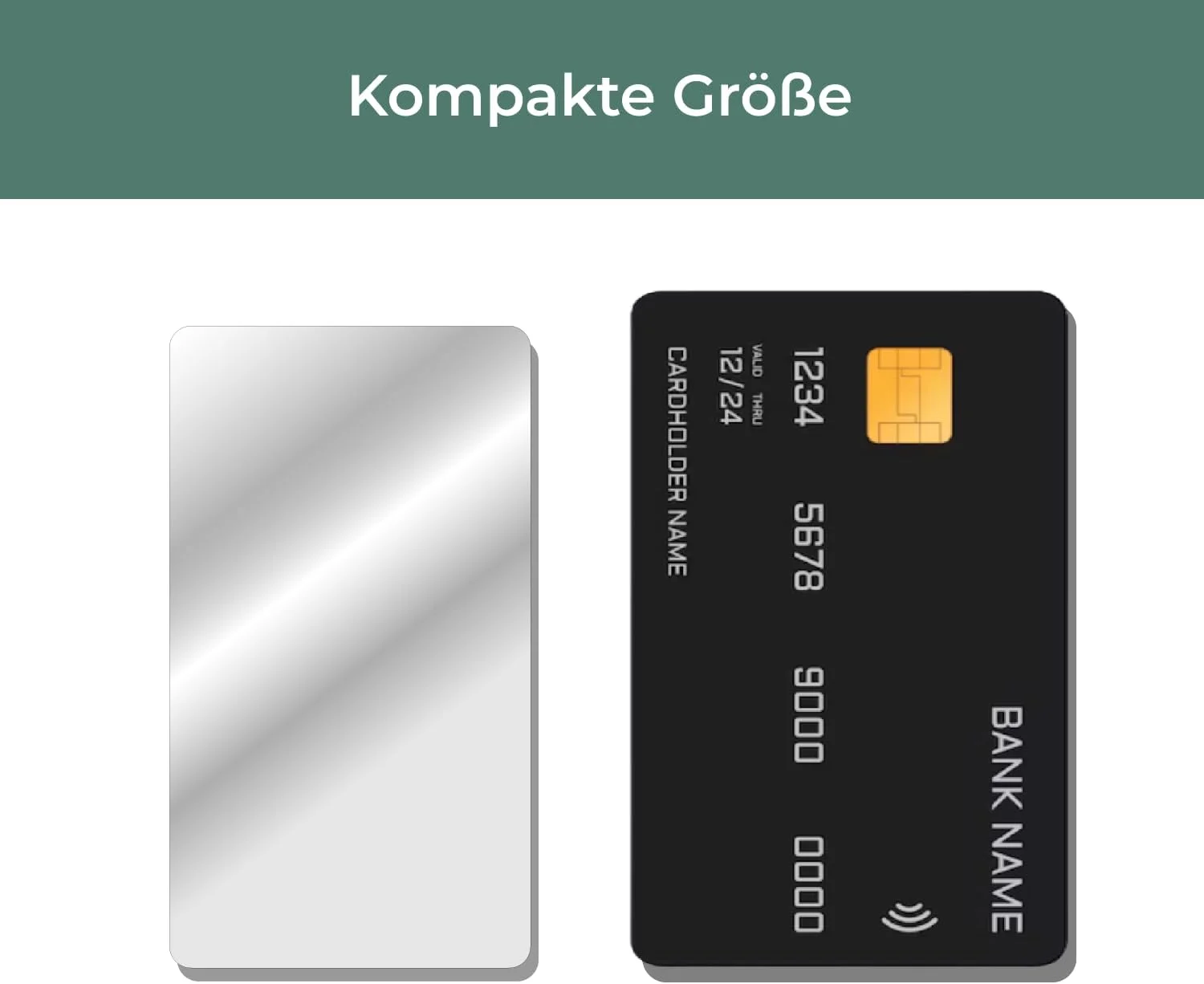 آینه دستی MAGATI - دو طرفه، فوق العاده باریک، آینه پلاستیکی جمع و جور برای کیف دستی و کیف، آینه آرایشی کوچک، آینه آرایش 8 × 4.5 سانتی متر، بسته 2 عددی