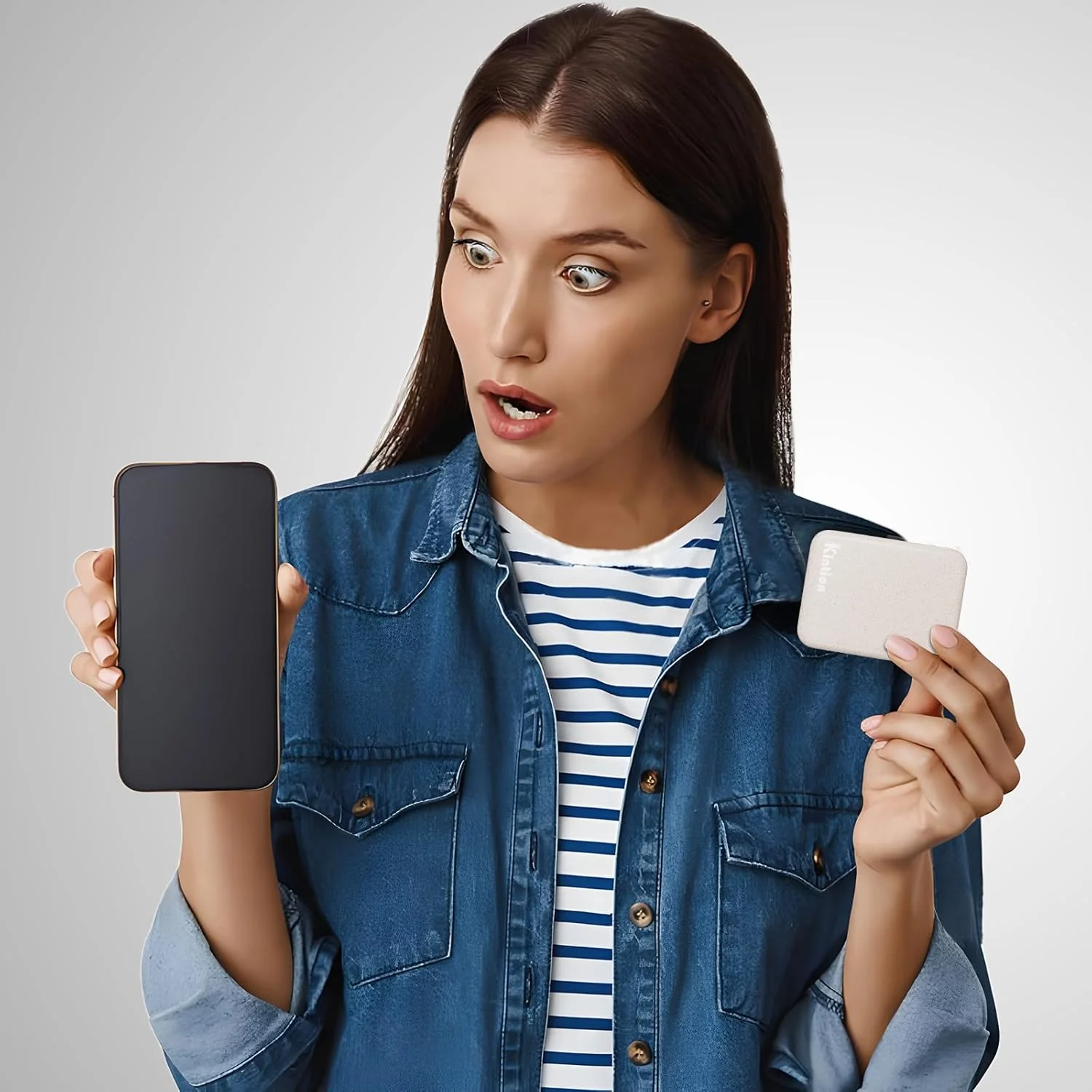 آینه جیبی شارژی Kintion، ساخته شده از کاه گندم، بزرگنمایی 1X/3X، آینه جمع و جور قابل حمل، آینه مسافرتی دستی، آینه کوچک کیف دستی برای زنان، رنگ زردآلویی آینه جیبی شارژی Kintion، ساخته شده از کاه گندم، بزرگنمایی 1X/3X، آینه جمع و جور قابل حمل، آینه مسافرتی دستی، آینه کوچک کیف دستی برای زنان، رنگ زردآلویی