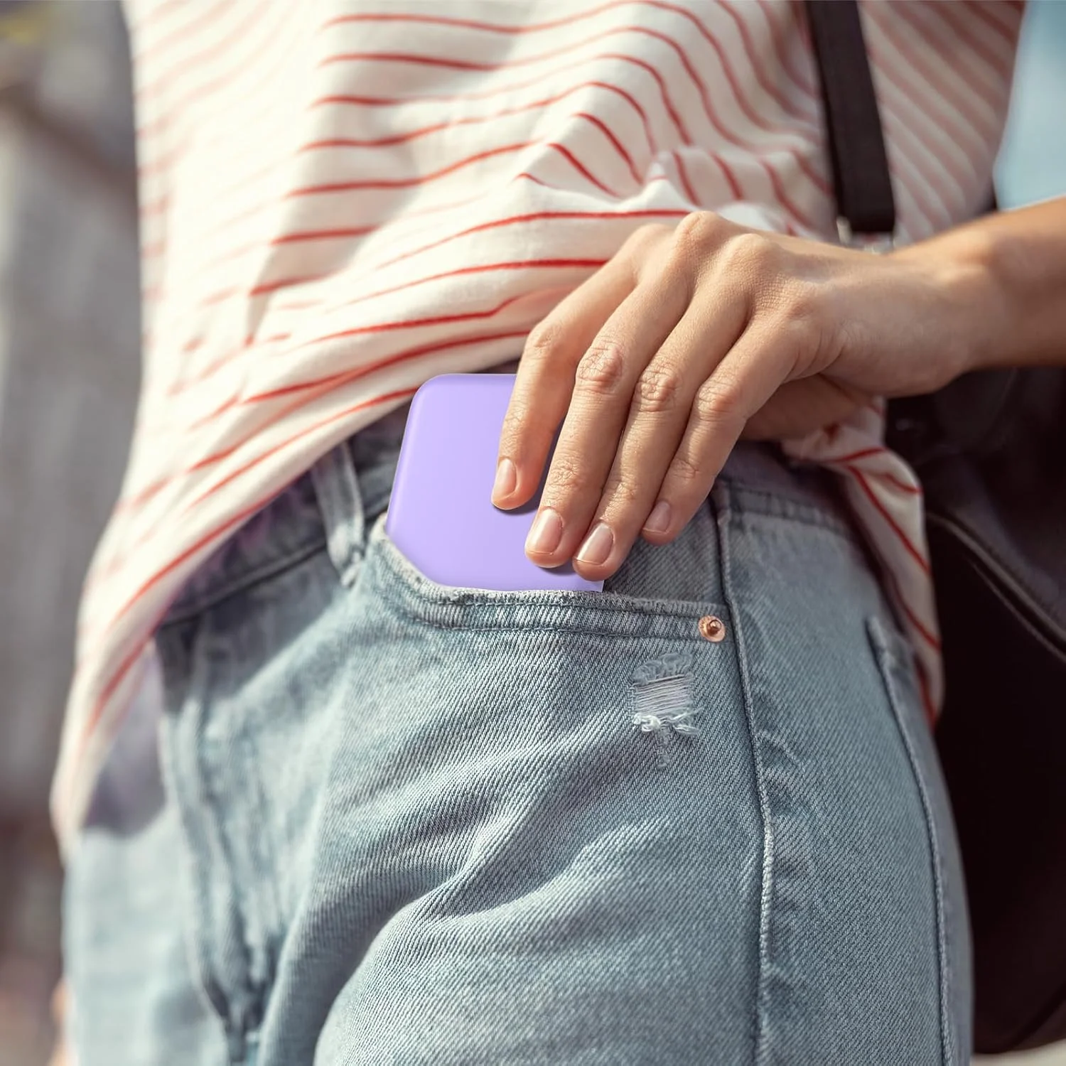 Kintion Pocket Mirror, 1X/3X Magnification LED Compact Travel Makeup Mirror with Light for Purse, 2-Sided, Portable, Folding, Handheld, Small Lighted Mirror for Gift, Purple