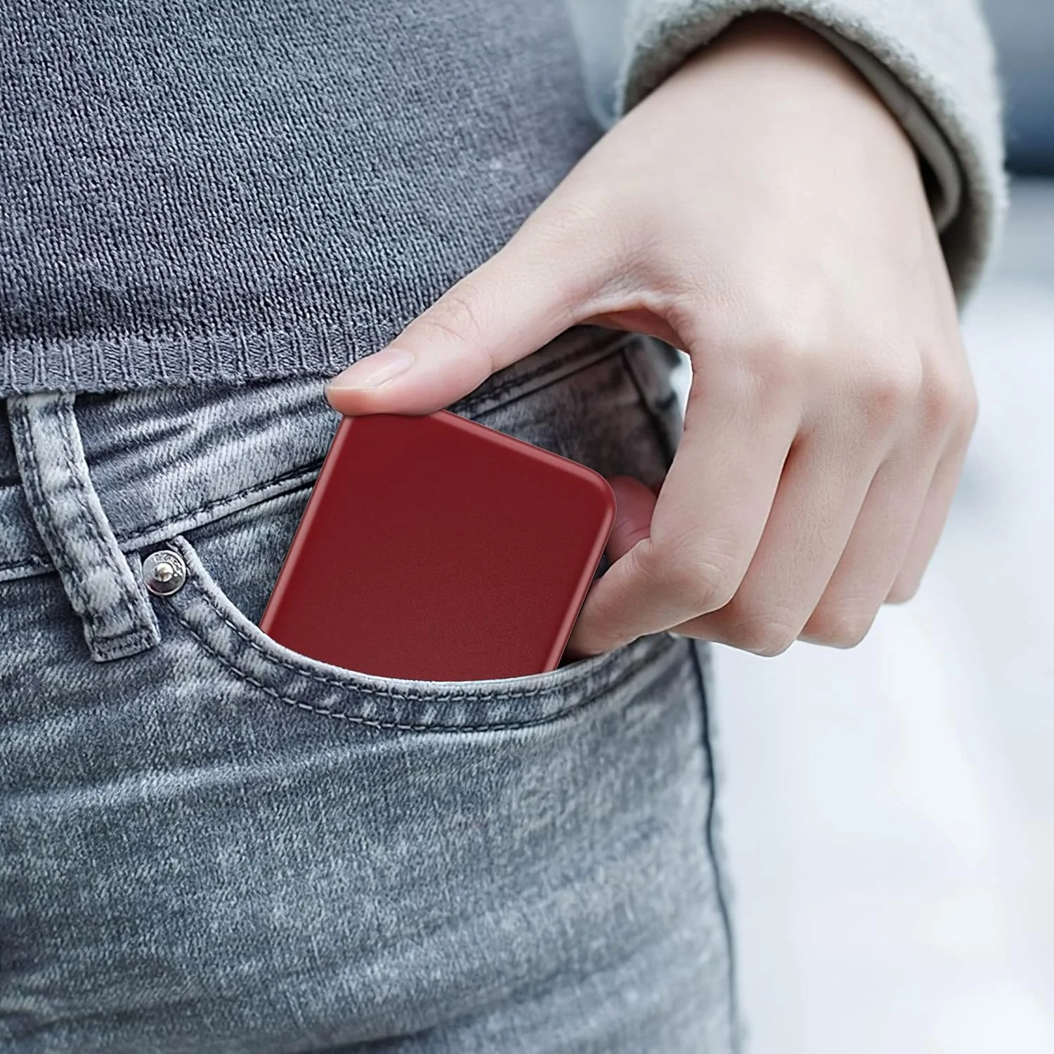 آینه جیبی Kintion، آینه آرایشی مسافرتی جمع و جور LED با بزرگنمایی 1X/3X، آینه جمع و جور با نور، آینه کیف دستی، قابل حمل، تاشو، دستی، آینه جمع و جور کوچک روشن برای هدیه، قرمز شرابی