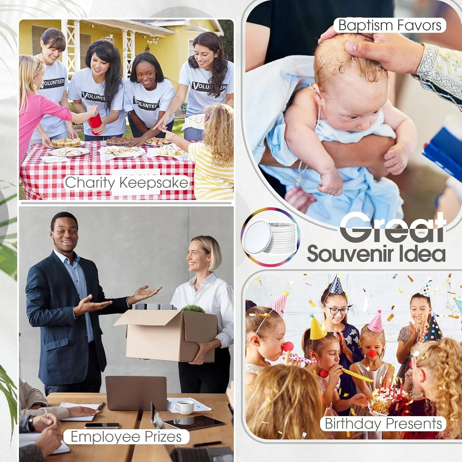 آینه جیبی انگیزشی کیگلی، 96 عدد، مناسب روز بهداشت روان بانوان، قطر 2.8 اینچ، هدیه انگیزشی برای مشتریان، دستیار پزشکی، تکنسین دامپزشکی، داوطلب، همکار، پرستار (پایه سفید)