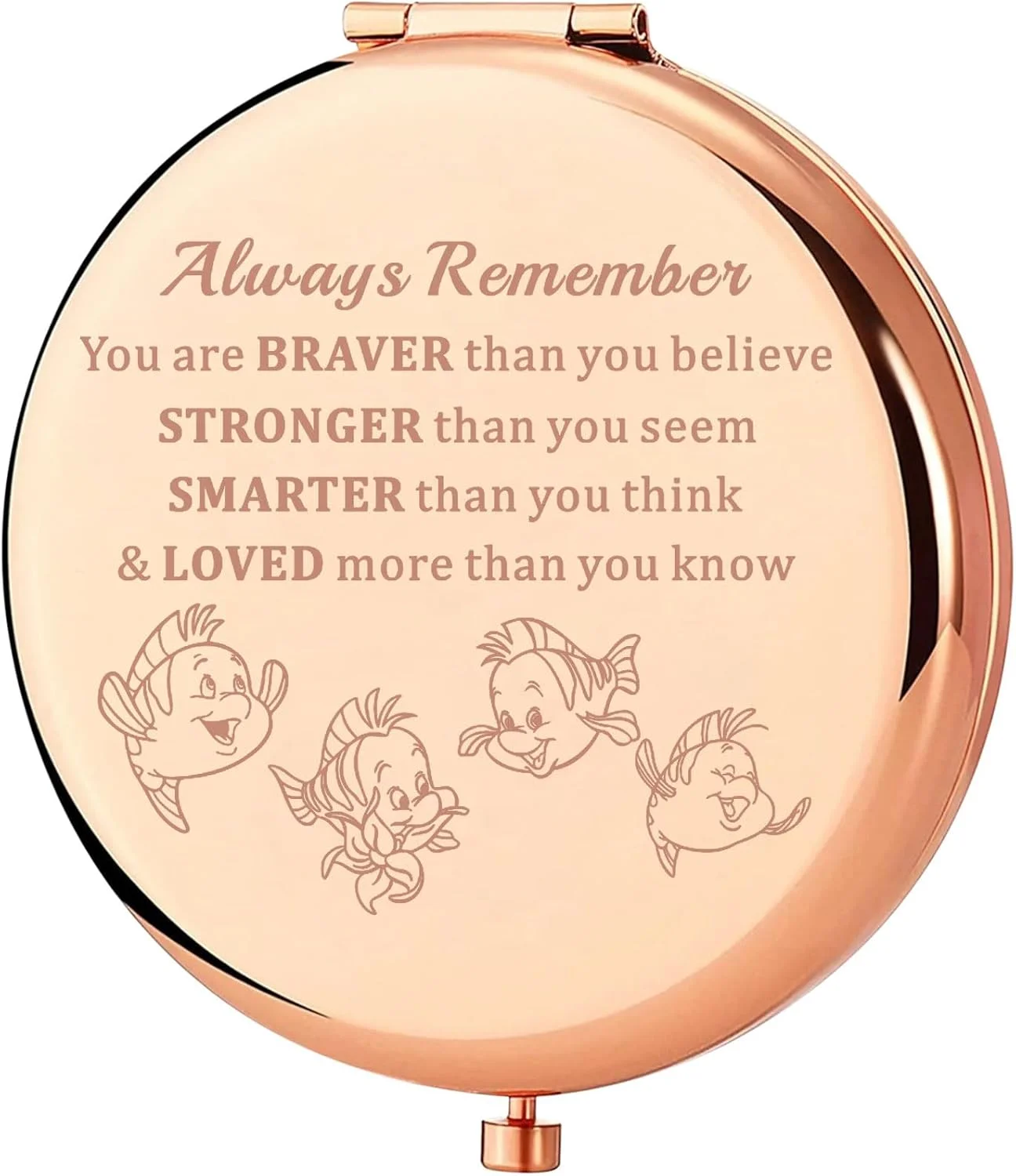 آینه جیبی پری دریایی فلاندر KEYCHIN، هدیه ای برای طرفداران آریل و فلاندر - تو شجاع تر، قوی تر و باهوش تر از آن چیزی هستی که فکر می کنی - آینه جمع و جور برای طرفداران فلاندر (Flounder-RG) آینه جیبی پری دریایی فلاندر KEYCHIN، هدیه ای برای طرفداران آریل و فلاندر - تو شجاع تر، قوی تر و باهوش تر از آن چیزی هستی که فکر می کنی - آینه جمع و جور برای طرفداران فلاندر (Flounder-RG)