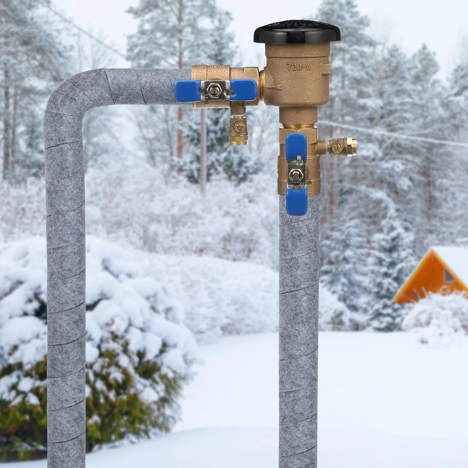 نوار عایق لوله 5 متری با ابعاد 6 سانتی متر در 5 متر - پوشش عایق نمدی چسبی برای لوله های آب سرد و گرم داخلی و خارجی، محافظت در برابر یخ زدگی زمستانه، کاهش اتلاف حرارت