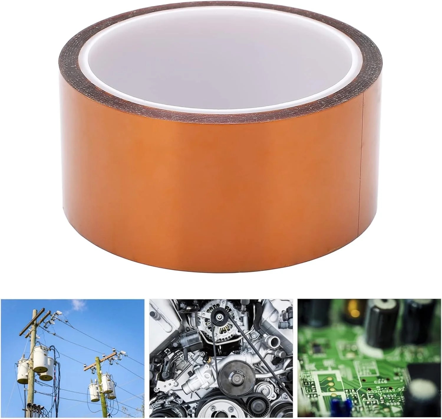 نوار کاپتون، نوار حرارتی تصعید، نوار حرارتی برای تصعید، نوار لیوان، نوار پلی آمید مقاوم در برابر درجه حرارت بالا، نوار عایق چسب برای باتری لیتیومی، 33 متر