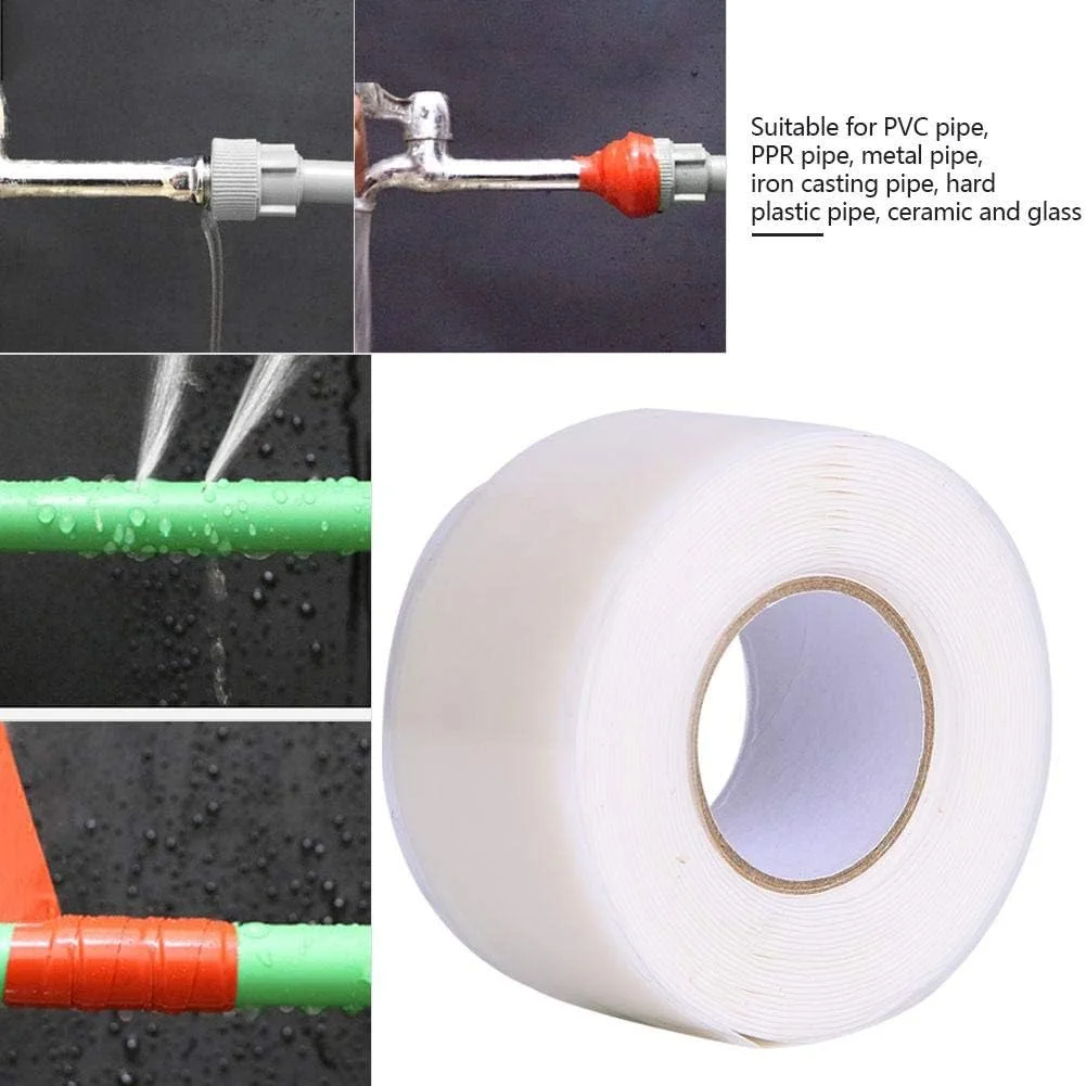 نوار تعمیر لوله ضد آب برای لوله های PVC PPR با 2 رنگ اختیاری (سفید)