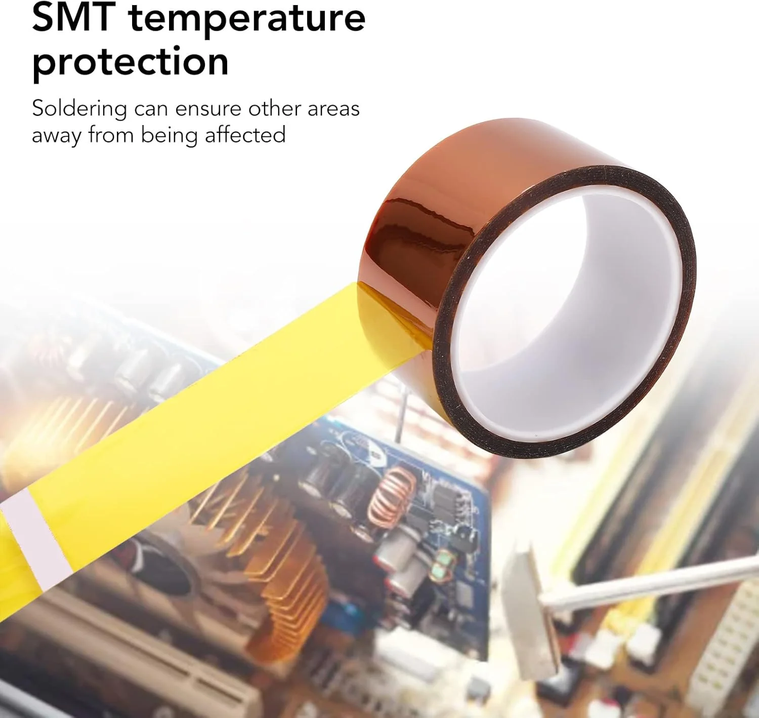 نوار کاپتون، نوار حرارتی تصعید، نوار حرارتی برای تصعید، نوار لیوان، نوار پلی آمید مقاوم در برابر درجه حرارت بالا، نوار عایق چسب برای باتری لیتیومی، 33 متر