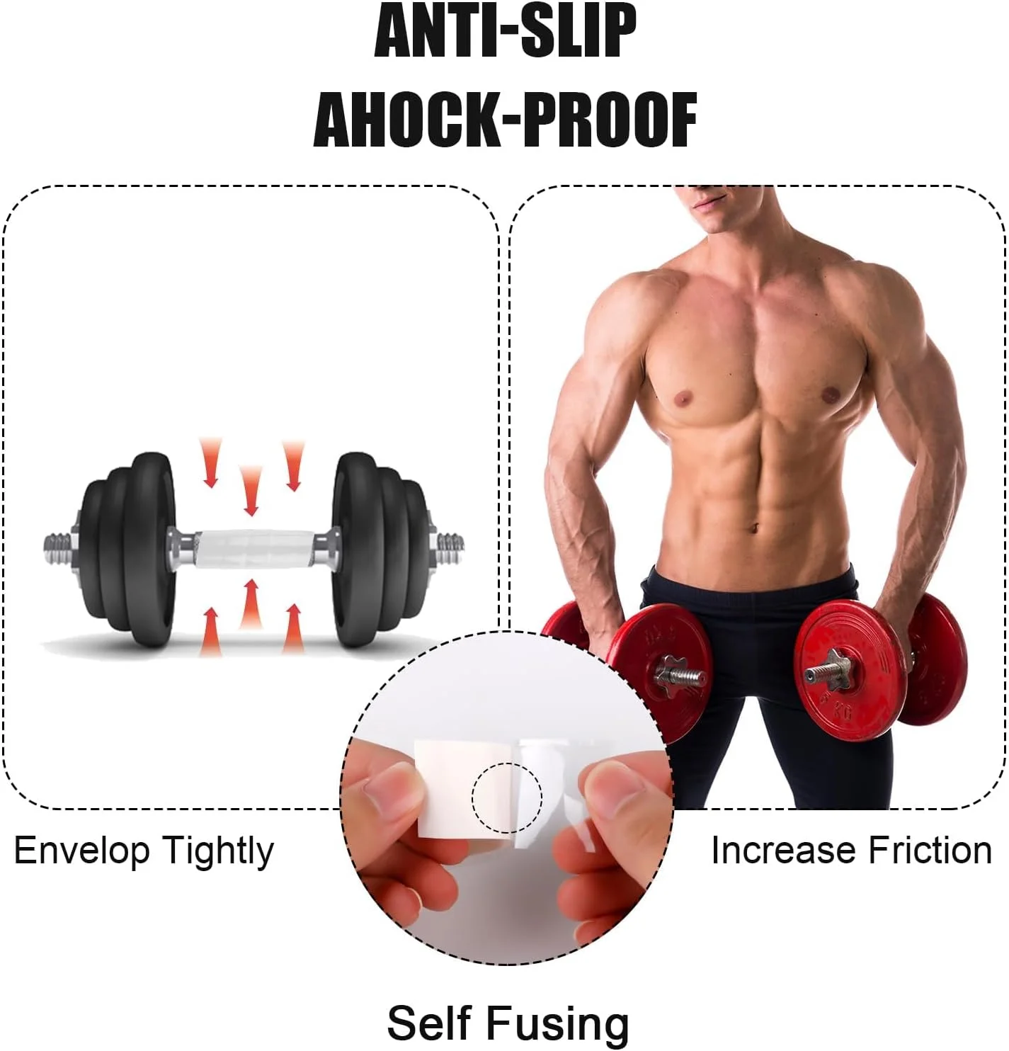 نوار سیلیکونی خود چسب SYOSI - 2 رول نوار ضد آب 2.5 سانتی متر در 3 متر، نوار آب بندی نشتی آب، نوار نجات، نوار تعمیر شلنگ لوله کشی، نوار لاستیکی برای عایق سیم پیچی کابل (سفید)