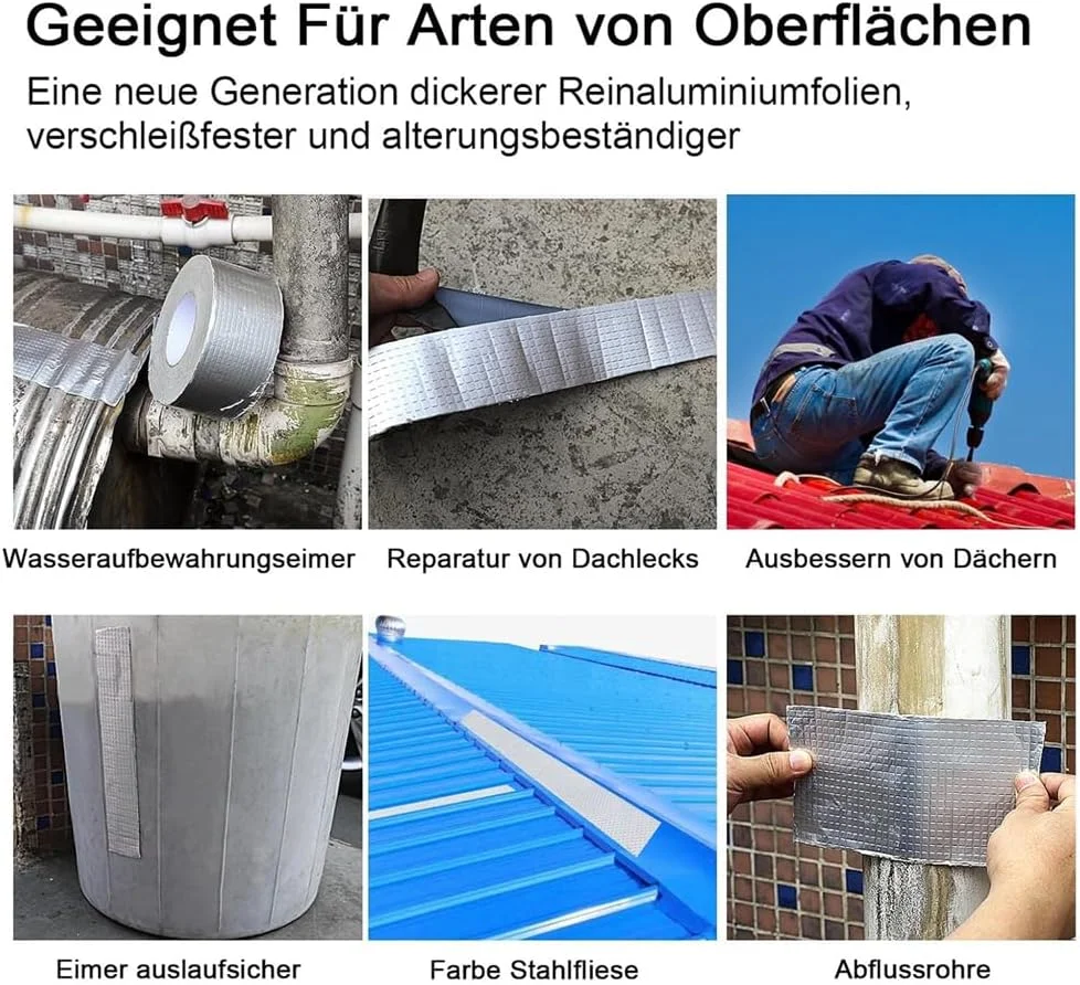 نوار چسب آلومینیومی سنگین و ضد آب، نوار فویل آلومینیومی ممتاز، نوارهای فلزی نقره ای، مقاوم در برابر درجه حرارت بالا، نوار عایق دریچه خشک کن برای کانال کشی، آب بندی، تعمیر، کوره، HVAC (10cm * 5m) نوار چسب آلومینیومی سنگین و ضد آب، نوار فویل آلومینیومی ممتاز، نوارهای فلزی نقره ای، مقاوم در برابر درجه حرارت بالا، نوار عایق دریچه خشک کن برای کانال کشی، آب بندی، تعمیر، کوره، HVAC (10cm * 5m)