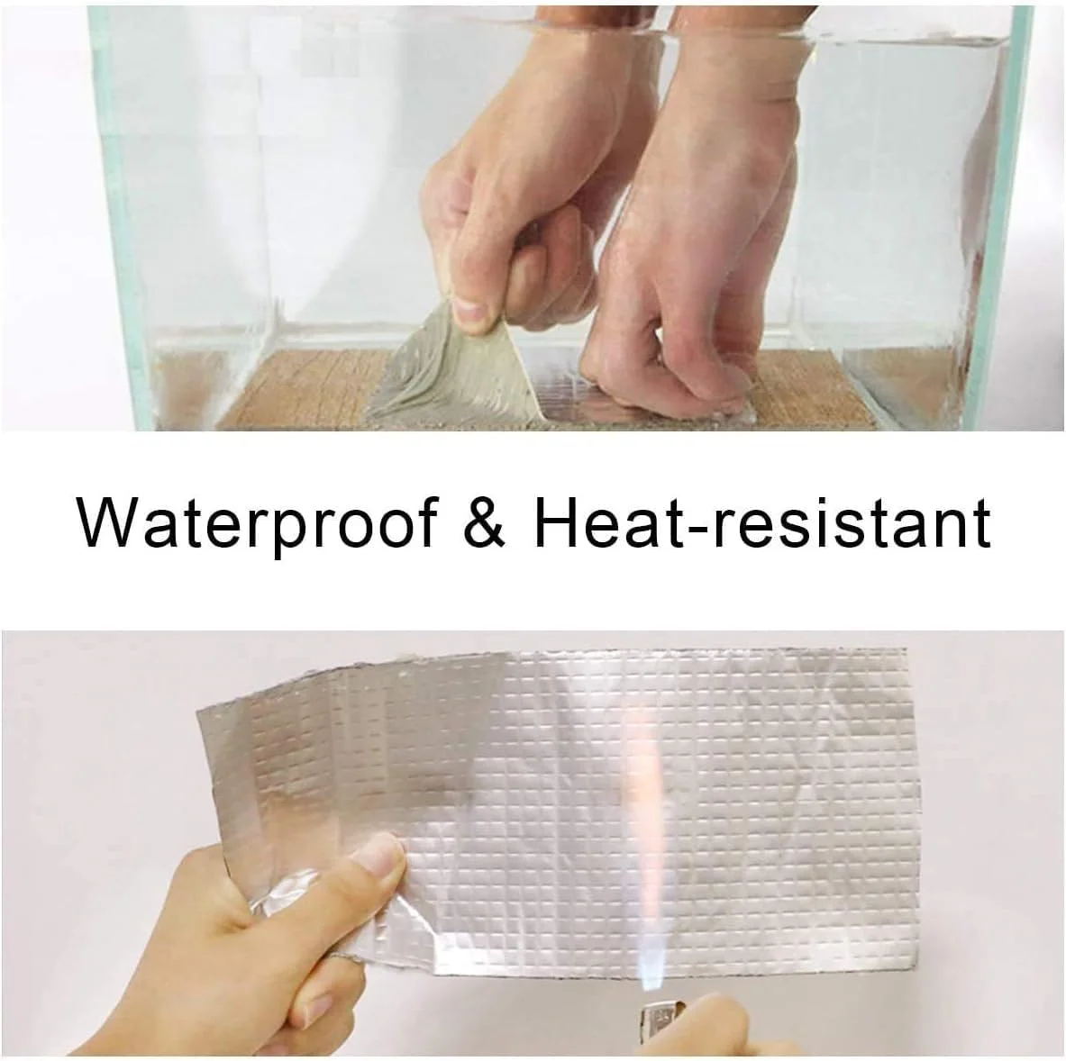 نوار فوق العاده ضد آب، نوار آلومینیومی بوتیل تعمیر نشتی در فضای باز، چسب دائمی ضد نشت مناسب تمام شرایط آب و هوایی، مقاوم در برابر اشعه ماوراء بنفش برای آب بندی لوله، سایبان، سقف و پنجره (10 سانتی متر در 5 متر) نوار فوق العاده ضد آب، نوار آلومینیومی بوتیل تعمیر نشتی در فضای باز، چسب دائمی ضد نشت مناسب تمام شرایط آب و هوایی، مقاوم در برابر اشعه ماوراء بنفش برای آب بندی لوله، سایبان، سقف و پنجره (10 سانتی متر در 5 متر)