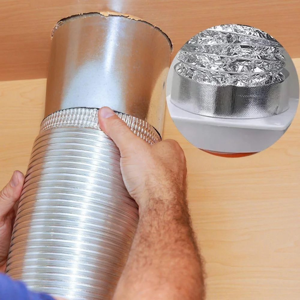 نوار فویل آلومینیومی SLMYCAO بسته 2 عددی، نوار چسب عایق لوله فویل فایبرگلاس برای درزگیری لوله های تهویه، دریچه های خشک کن، لوله های HVAC، 2 اینچ x 65 فوت
