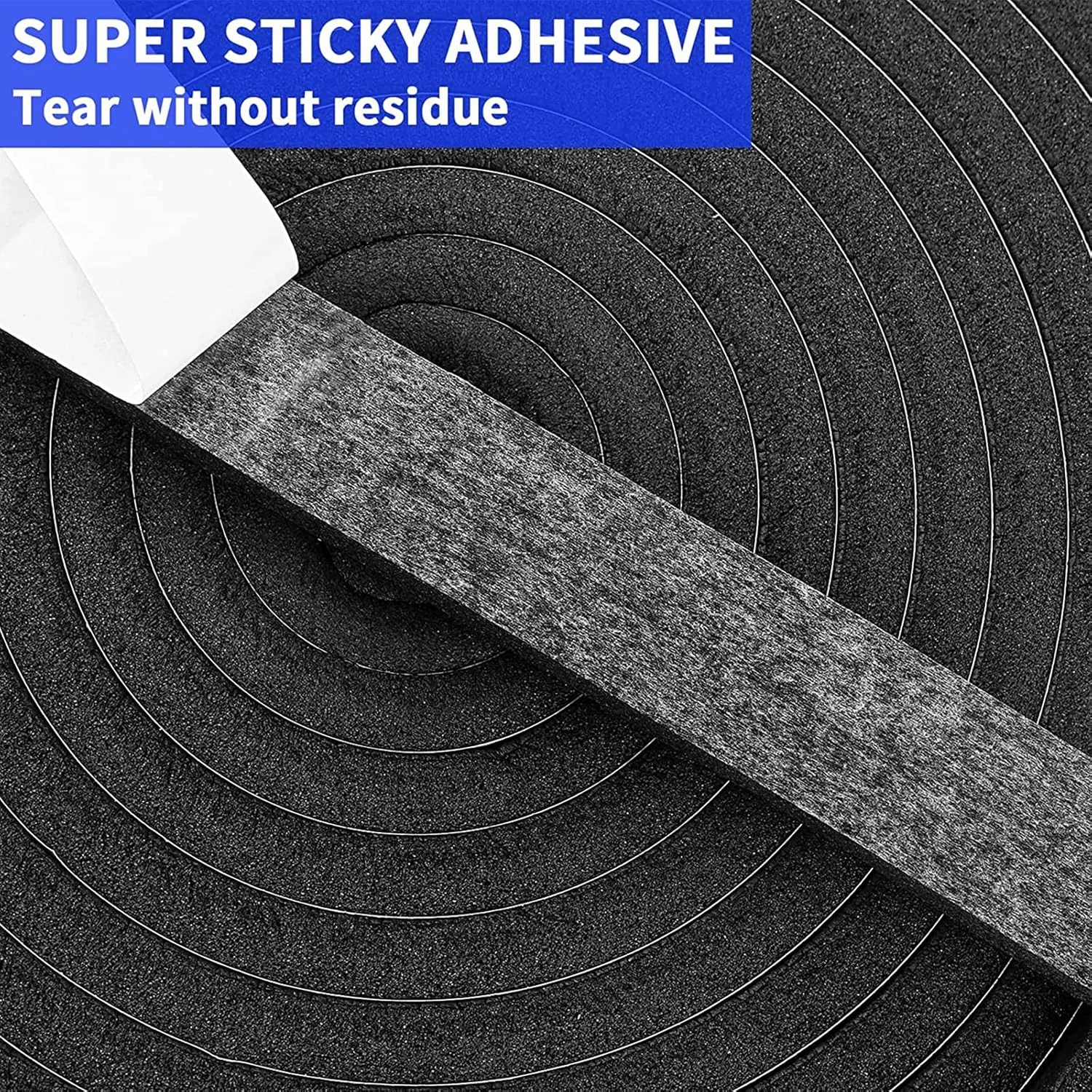 نوار فوم عایق درب و پنجره VYLORI، نوار فوم عایق، نوار فوم عایق خود چسب، درزگیر هوا برای درها و پنجره ها، عایق صدا برای درب (2.5 سانتی متر * 1 سانتی متر * 4.8 متر)