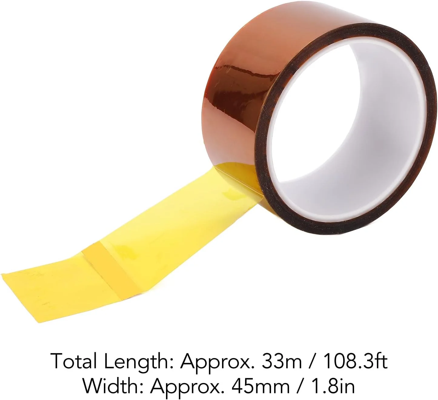 نوار کاپتون، نوار حرارتی تصعید، نوار حرارتی برای تصعید، نوار لیوان، نوار پلی آمید مقاوم در برابر درجه حرارت بالا، نوار عایق چسب برای باتری لیتیومی، 33 متر