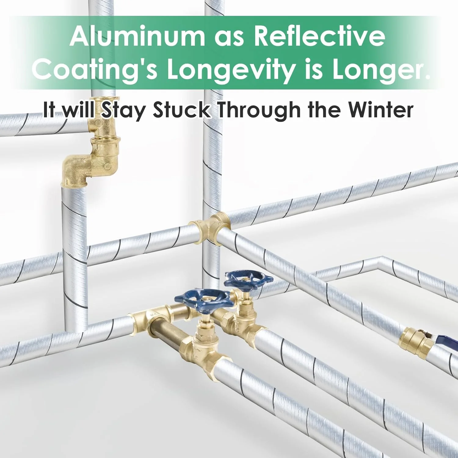 نوار عایق لوله TOHONFOO، 5 سانتی متر در 10 متر - نوار فوم عایق مقاوم در برابر آب و هوا - عایق لوله آب در فضای باز - نوار عایق برای لوله های آب - عایق پوشش لوله