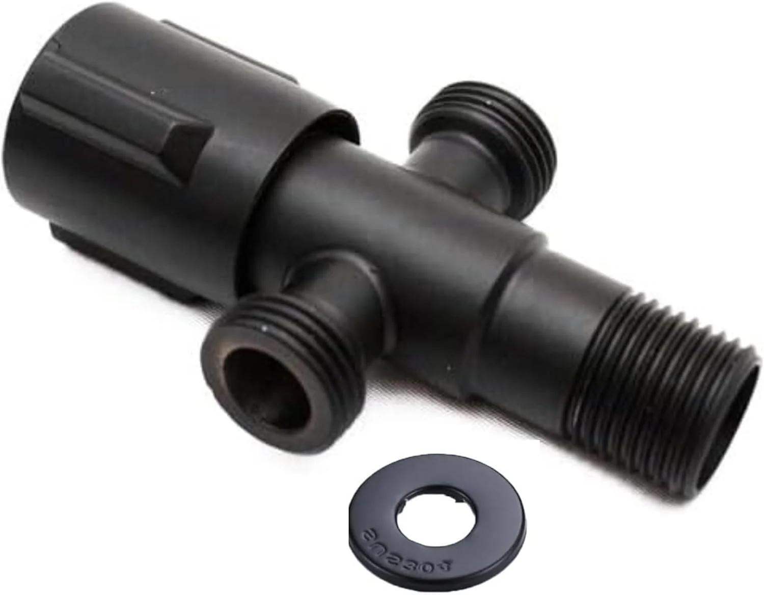 شیر زاویه ای جوناریس برای سرویس بهداشتی، شیر دوگانه مشکی 6X3X10 سانتی متر | شیر زاویه ای دوگانه مشکی