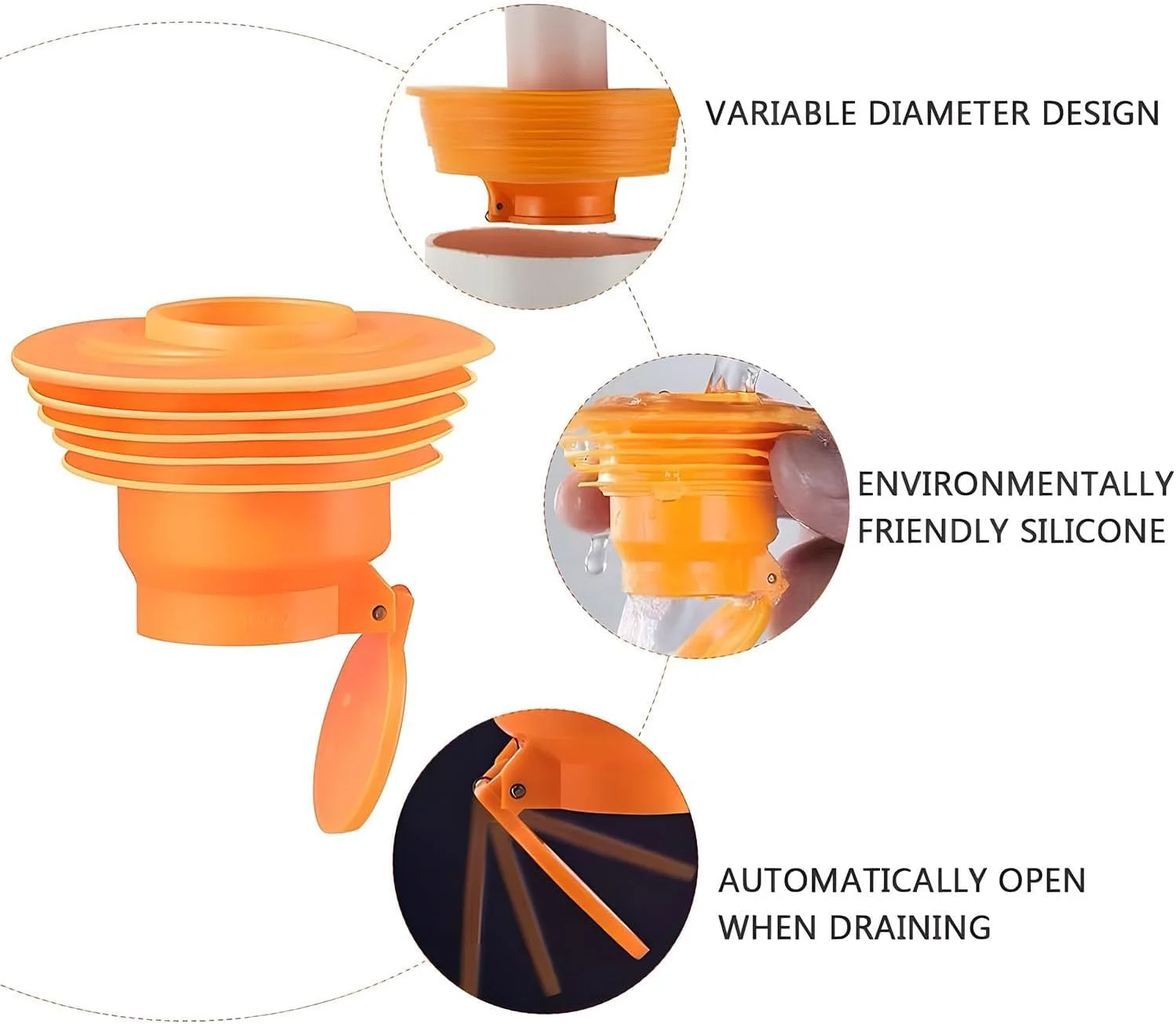 حلقه های آب بندی لوله فاضلاب Joyzzz، مجموعه 2 عددی درزگیر لوله فاضلاب سنگین، محافظ ضد آب پس زدگی برای ماشین لباسشویی و پوشش های کفشور زیرزمین