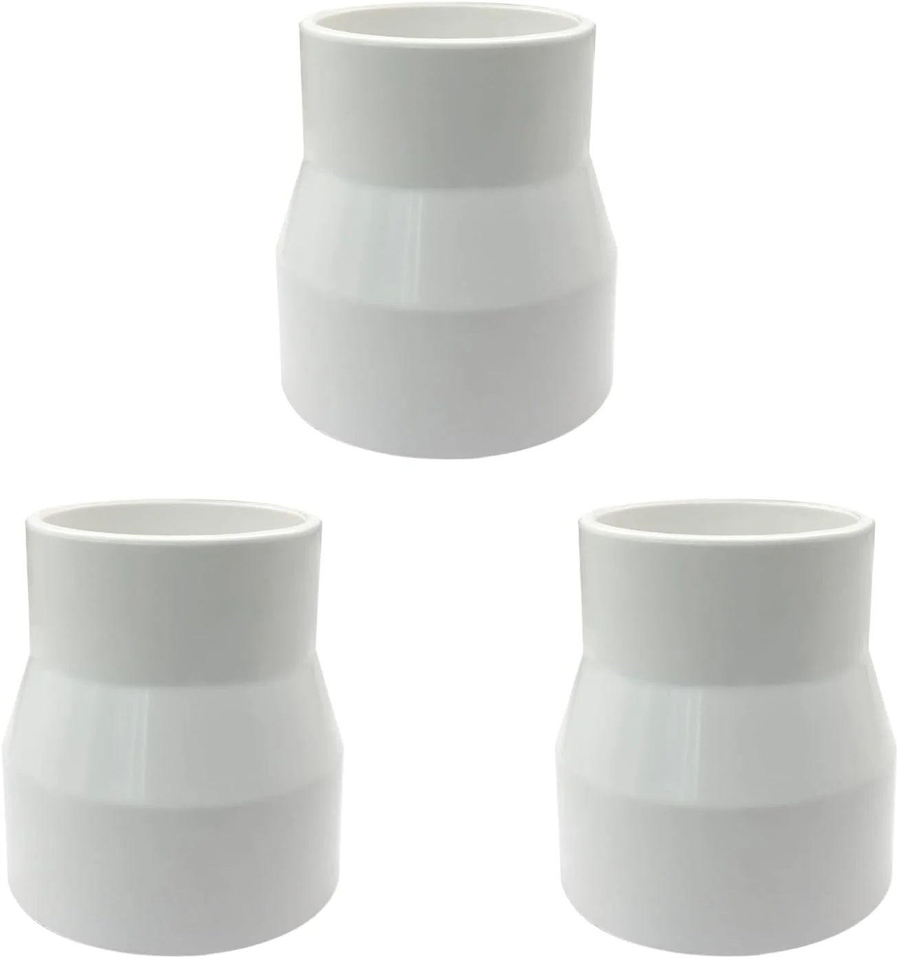 اتصال کاهنده PVC DWV فیتول، 3 عددی، 2 اینچ در 1-1/2 اینچ (مادگی × مادگی)، اتصالات لوله کاهنده لغزشی برنامه 40 برای لوله کشی فاضلاب خانگی