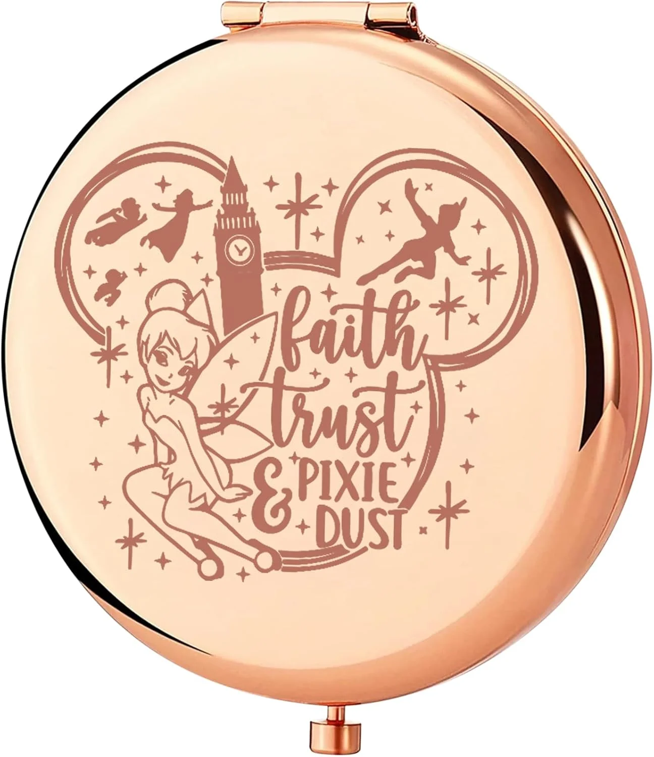 آینه جیبی پرنسس پری KEYCHIN، هدیه ای برای طرفداران افسانه ای پری، آینه جمع و جور گرد و غبار پیکسی (Pixie Dust-RG) آینه جیبی پرنسس پری KEYCHIN، هدیه ای برای طرفداران افسانه ای پری، آینه جمع و جور گرد و غبار پیکسی (Pixie Dust-RG)