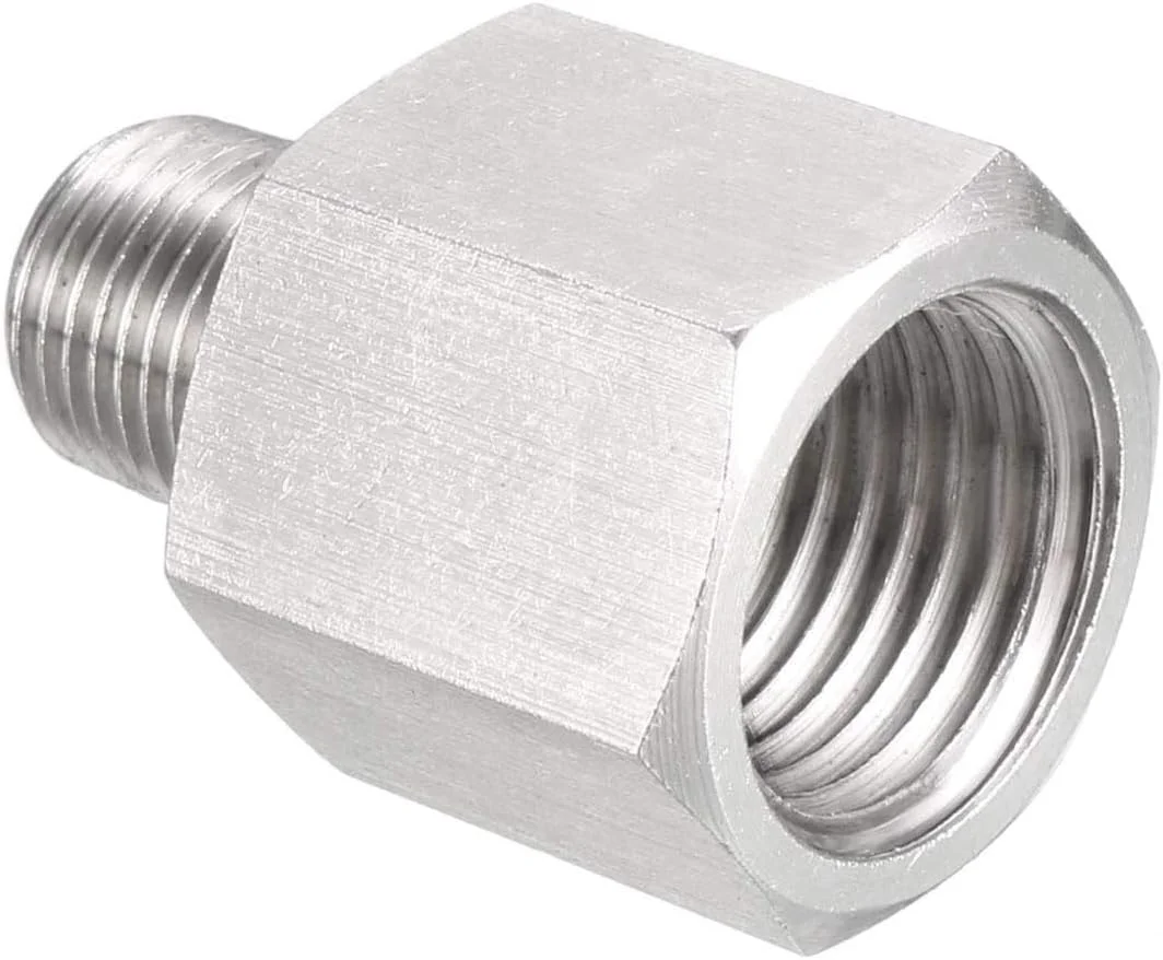 اتصال کاهنده لوله TA-VIGOR، تبدیل 1/8 NPT نر به 1/4 G مادگی، استیل ضد زنگ برای گیج فشار آب، روغن و هوا
