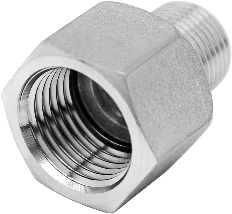 آداپتور کاهنده NPT استیل Beduan، تبدیل 3/4 اینچ مادگی به 3/8 اینچ نری (بسته 2 عددی)