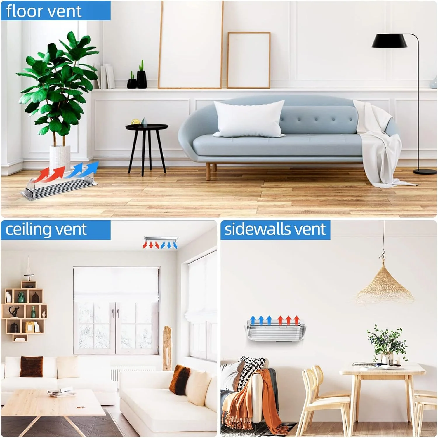 منحرف کننده دریچه هوا قابل تنظیم، منحرف کننده هوا و گرما برای دریچه ها، دیوارهای جانبی و دریچه های سقفی، قابل تنظیم از 22.86 سانتی متر تا 38.1 سانتی متر، بسته 2 عددی منحرف کننده دریچه هوا قابل تنظیم، منحرف کننده هوا و گرما برای دریچه ها، دیوارهای جانبی و دریچه های سقفی، قابل تنظیم از 22.86 سانتی متر تا 38.1 سانتی متر، بسته 2 عددی