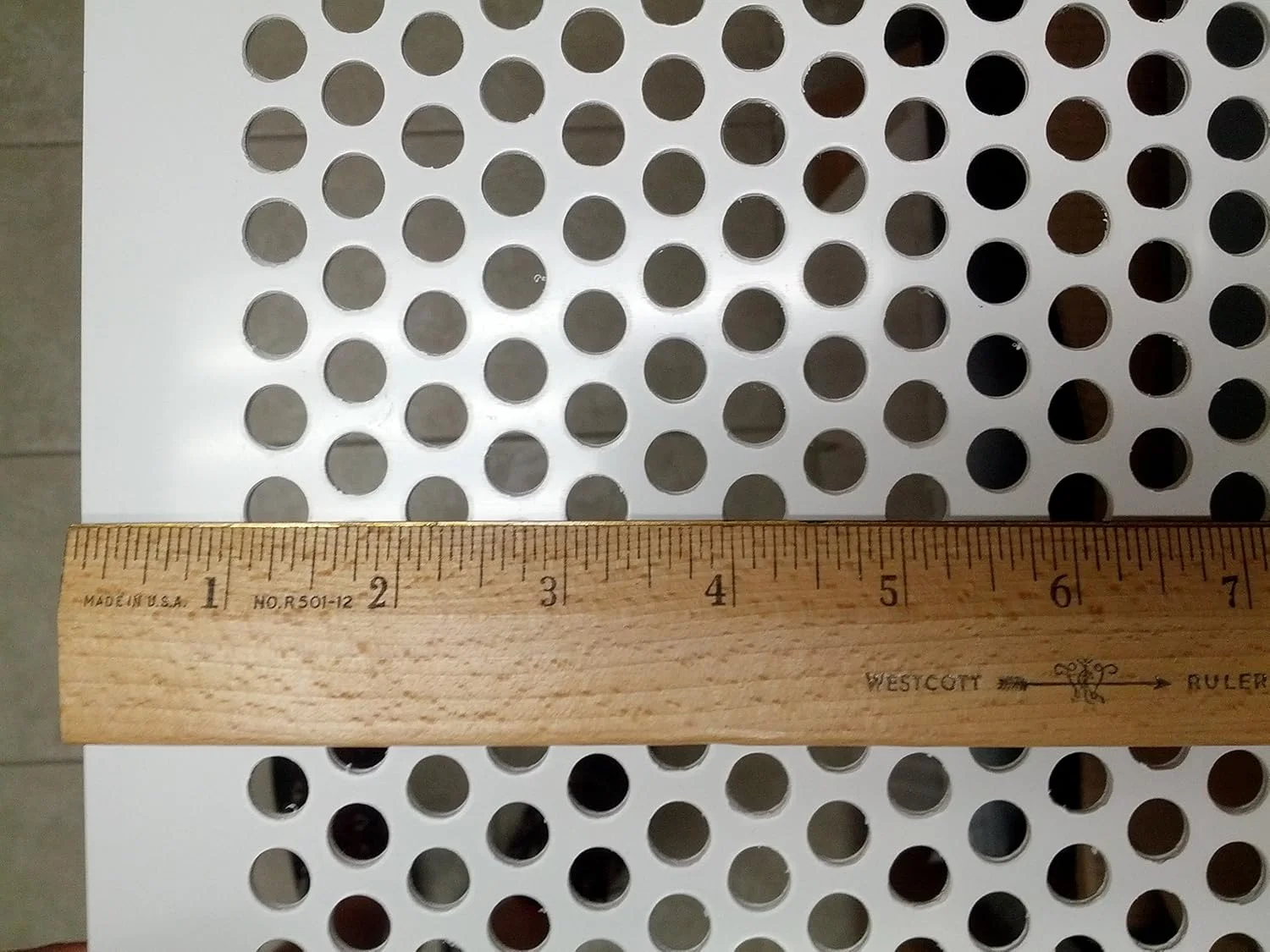 1800ceiling بسته 3 عددی - تایل پلاستیکی سوراخ دار سفید 2'x2' با سوراخ های 3/8 اینچی