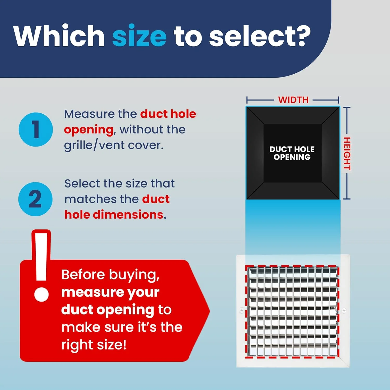 دریچه هوا آلومینیومی تک پره قابل تنظیم با دمپر چند شاتره، سایز 10" x 10" (اندازه بیرونی 11.6" x 11.6") - جریان هوای بالا - پوشش دریچه دیواری HVAC