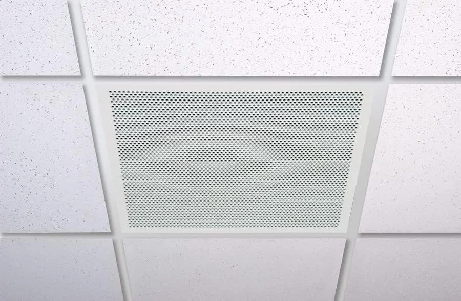 1800ceiling بسته 3 عددی - تایل پلاستیکی سوراخ دار سفید 2'x2' با سوراخ های 3/8 اینچی