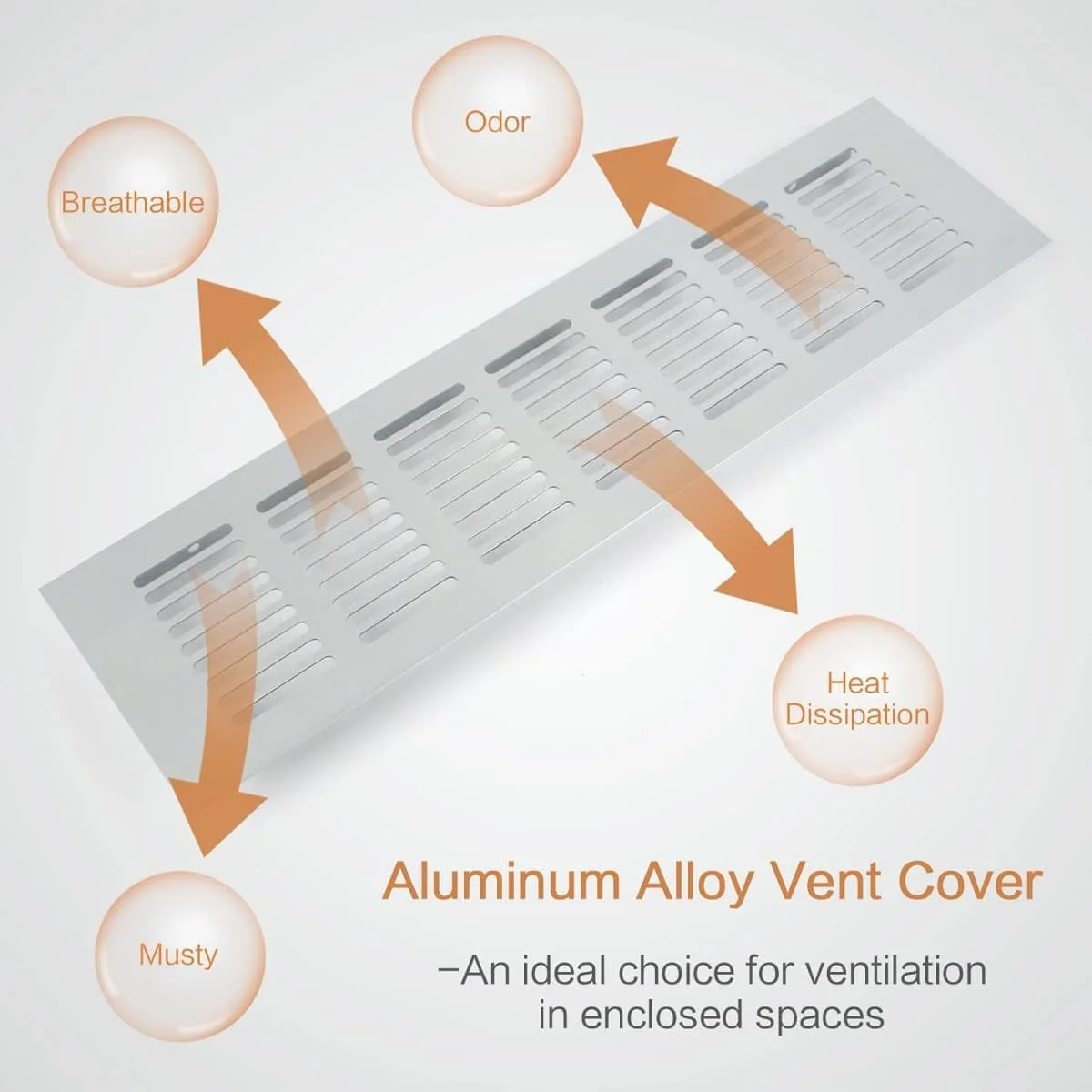 4 عدد دریچه هوا 80mmx300mm، پوشش دریچه هوا از جنس آلیاژ آلومینیوم، دریچه تهویه مستطیلی برای کمد لباس، جاکفشی، کابینت و سینک 4 عدد دریچه هوا 80mmx300mm، پوشش دریچه هوا از جنس آلیاژ آلومینیوم، دریچه تهویه مستطیلی برای کمد لباس، جاکفشی، کابینت و سینک