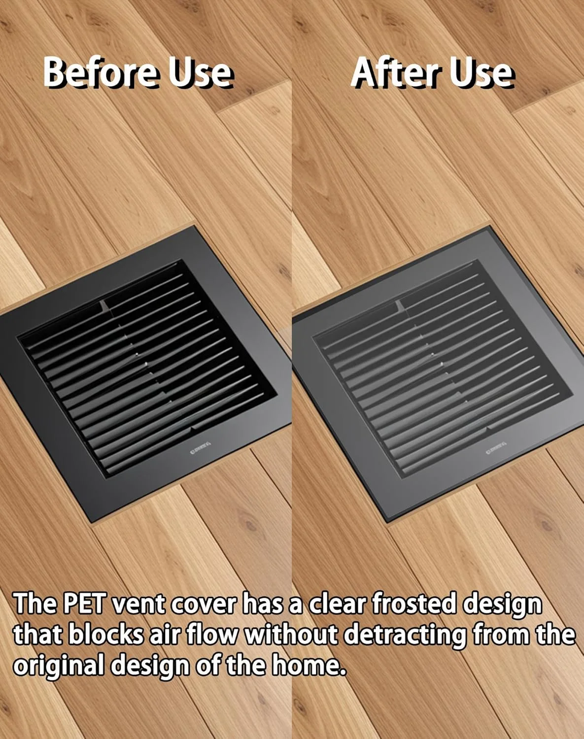 پک 4 عددی پوشش دریچه PET با چسب نانو، 30x30 سانتی متر، برای دریچه های کف، دیوار، سقف و رجیستر هوا، برای RV، خانه، دریچه های AC اداری، غیر مغناطیسی، مناسب برای پوشش های دریچه پلاستیکی، چوبی، آهنی، آلومینیومی