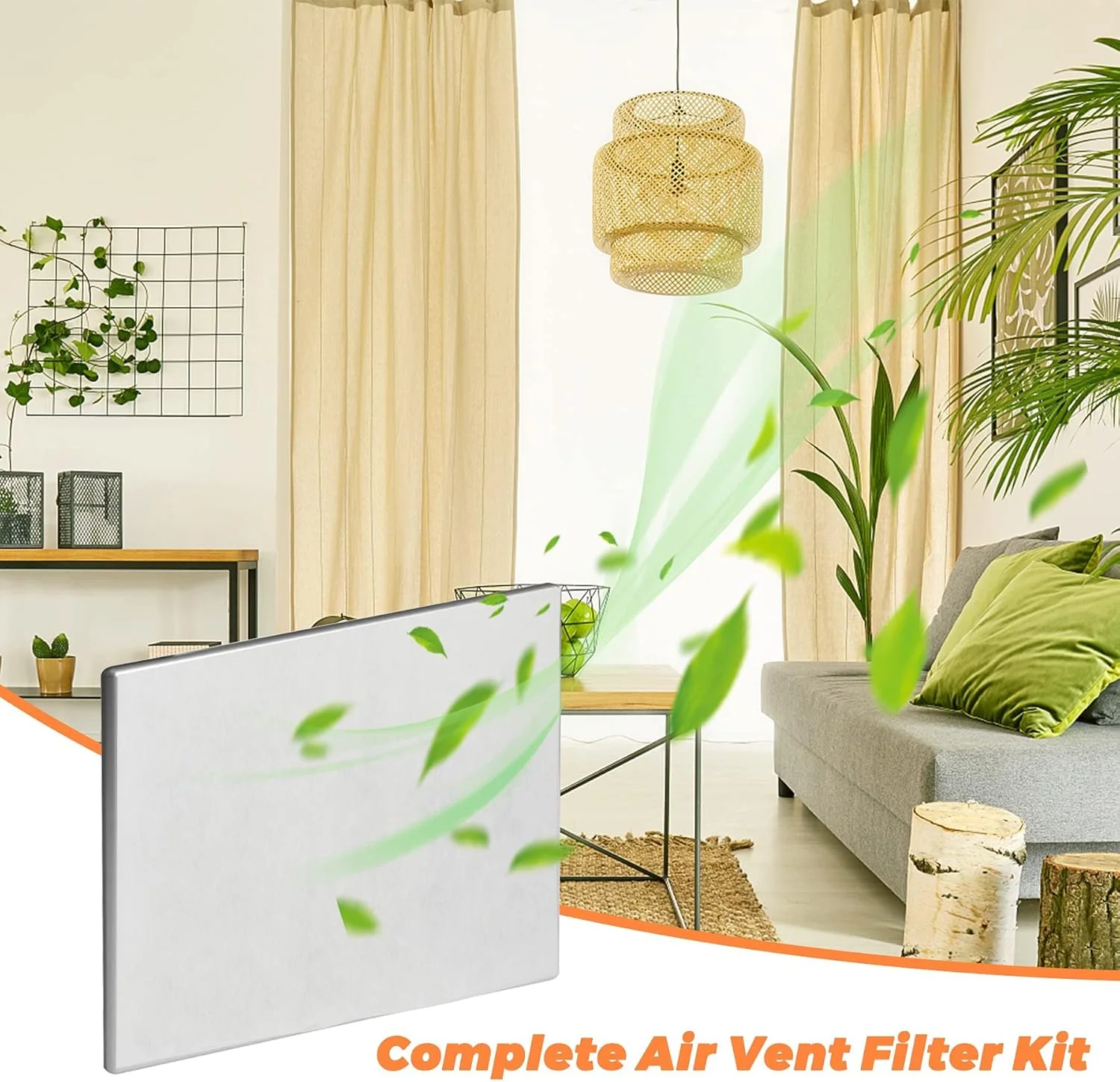 کیت فیلتر دریچه هوا AieSHOP، فیلتر دریچه هوا 20" x 90" برای خانه، فیلتر دریچه هوا برای HVAC، ورودی و توری های AC و گرمایش برای کاهش گرد و غبار، دود، گرده