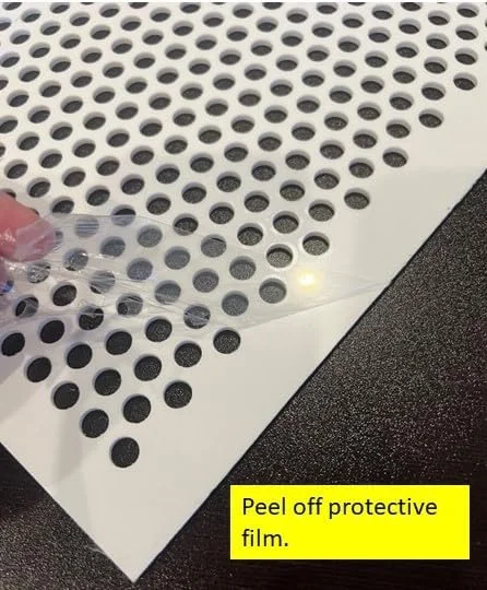 1800ceiling بسته 3 عددی - تایل پلاستیکی سوراخ دار سفید 2'x2' با سوراخ های 3/8 اینچی