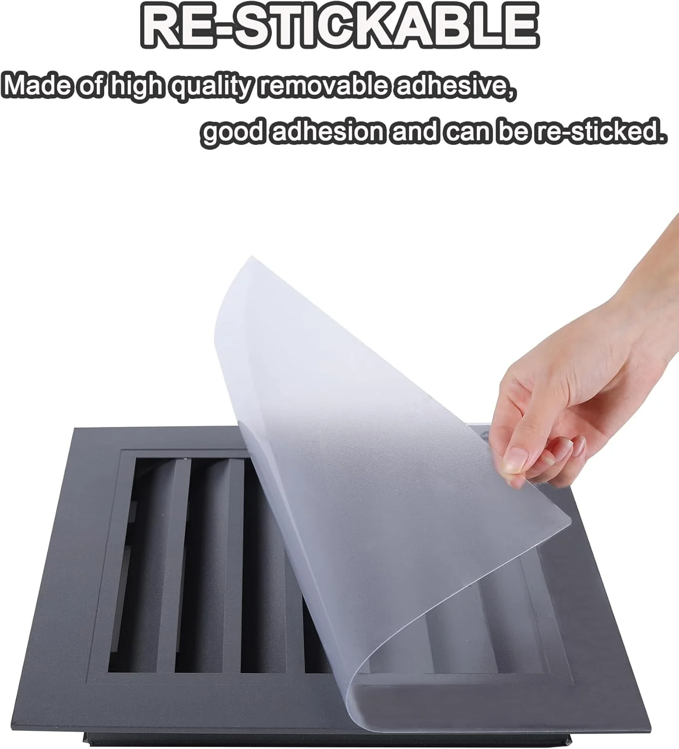 پک 4 عددی پوشش دریچه PET با چسب نانو، 30x30 سانتی متر، برای دریچه های کف، دیوار، سقف و رجیستر هوا، برای RV، خانه، دریچه های AC اداری، غیر مغناطیسی، مناسب برای پوشش های دریچه پلاستیکی، چوبی، آهنی، آلومینیومی