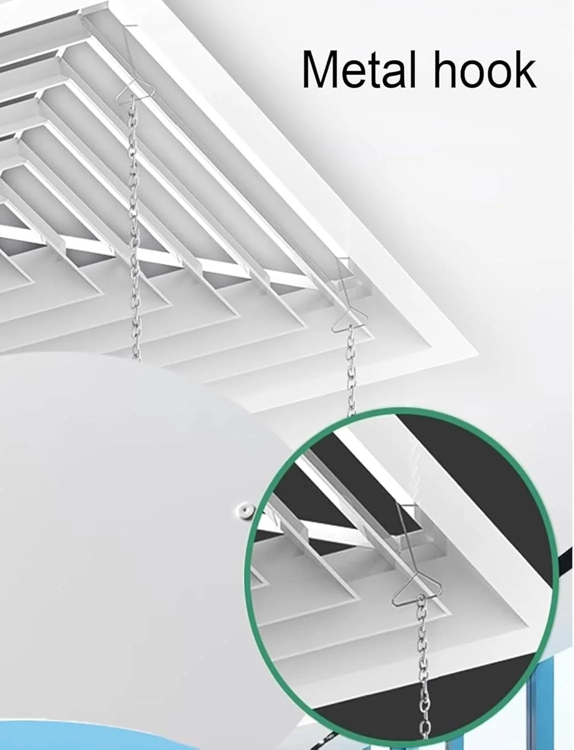 منحرف کننده دریچه تهویه مطبوع قابل تنظیم، هدایت کننده باد کولر گازی سقفی گرد ضد وزش، پوشش دریچه AC، برای استفاده در خانه و محل کار (60x60 سانتی متر / 23.6x23.6 اینچ)