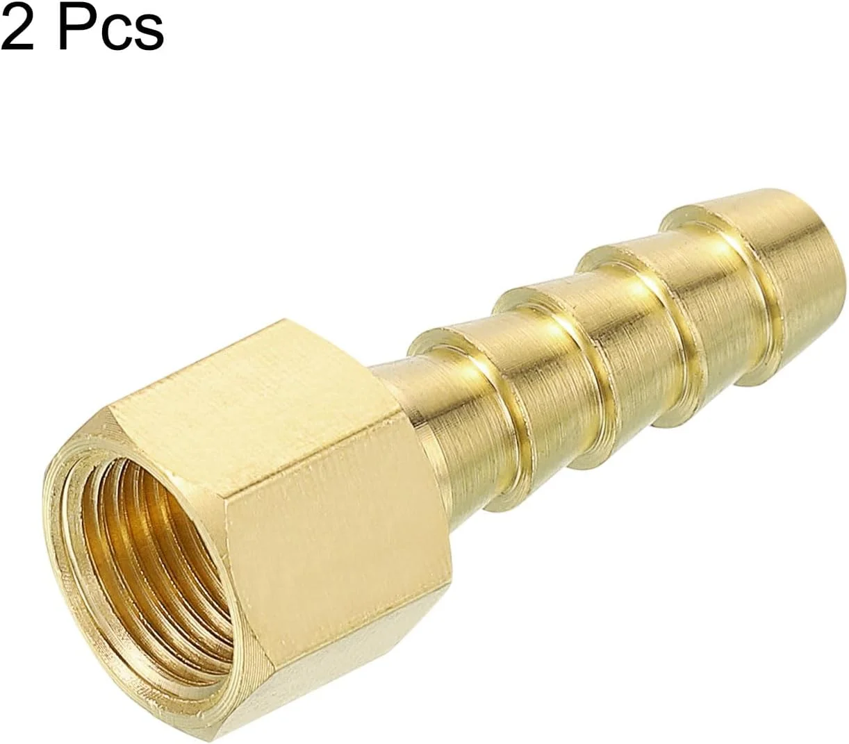 اتصال شیلنگ برنجی 2 عددی، سایز 1/4 اینچ خاردار به 1/8 اینچ NPT مادگی، آداپتور اتصالات لوله برنجی برای اتصال لوله ها، دستگاه های مکانیکی، تجهیزات لوله کشی