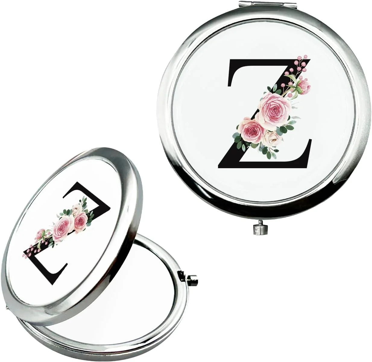 آینه آرایشی شخصی سازی شده JEKUGOT، آینه کوچک، آینه جیبی، هدیه عروس، هدیه نامزدی، آینه هدیه شخصی سازی شده، هدایای A-Z برای زنان، هدیه تولد (Z)