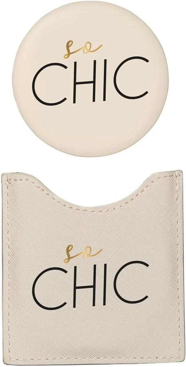 دراگر پاریس 1886 - آینه جیبی گرد شیک برای استفاده در هر مکان و هر مناسبت - ابعاد 8.5 سانتی متر در 8 سانتی متر