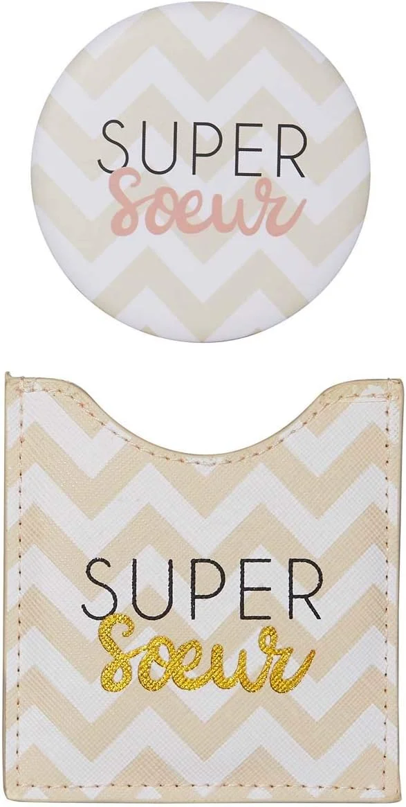 DRAEGER PARIS 1886 - Super Sister Mirror - Round Pocket Mirror to Take Anywhere, Any Occasion - Dimensions 8.5 cm x 8 cm