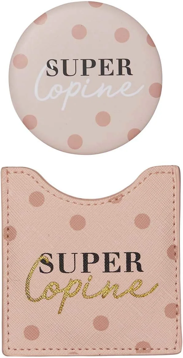 DRAEGER PARIS 1886 - Super Girlfriend Mirror - Round Pocket Mirror to Take Anywhere, Any Occasion - Dimensions 8.5 cm x 8 cm DRAEGER PARIS 1886 - Super Girlfriend Mirror - Round Pocket Mirror to Take Anywhere, Any Occasion - Dimensions 8.5 cm x 8 cm