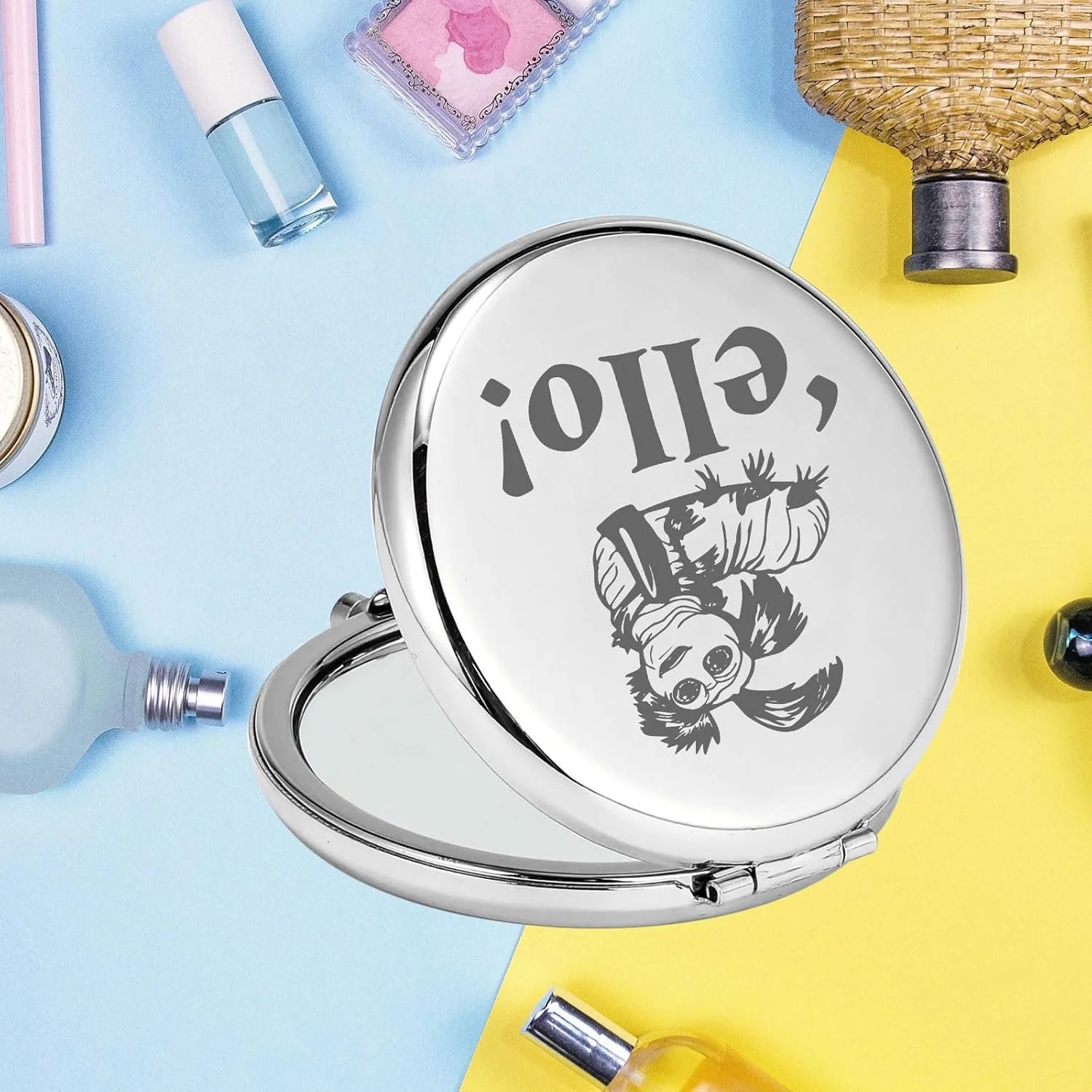 آینه جیبی کرم الا KEYCHIN، هدیه ای برای طرفداران فیلم، آینه آرایشی جمع و جور الا برای زنان و دختران (Ello-S) آینه جیبی کرم الا KEYCHIN، هدیه ای برای طرفداران فیلم، آینه آرایشی جمع و جور الا برای زنان و دختران (Ello-S)