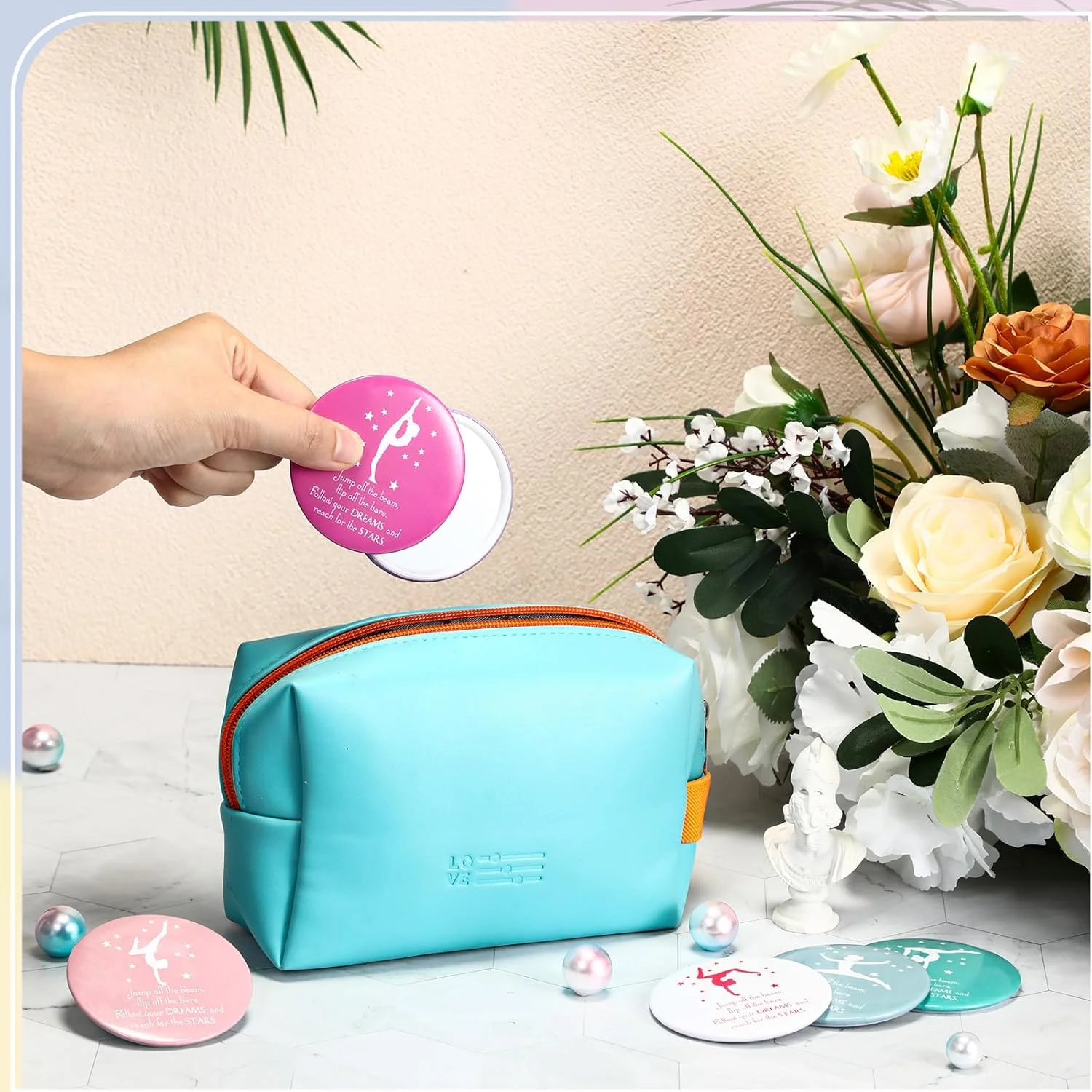 آینه جیبی کوچک CroBlissful، بسته 18 عددی، هدیه ای مناسب برای خانم ها، قطر 7 سانتی متر، آینه کیف دستی، هدیه ای الهام بخش برای دوستداران ورزش، لوازم جانبی تیمی آینه جیبی کوچک CroBlissful، بسته 18 عددی، هدیه ای مناسب برای خانم ها، قطر 7 سانتی متر، آینه کیف دستی، هدیه ای الهام بخش برای دوستداران ورزش، لوازم جانبی تیمی