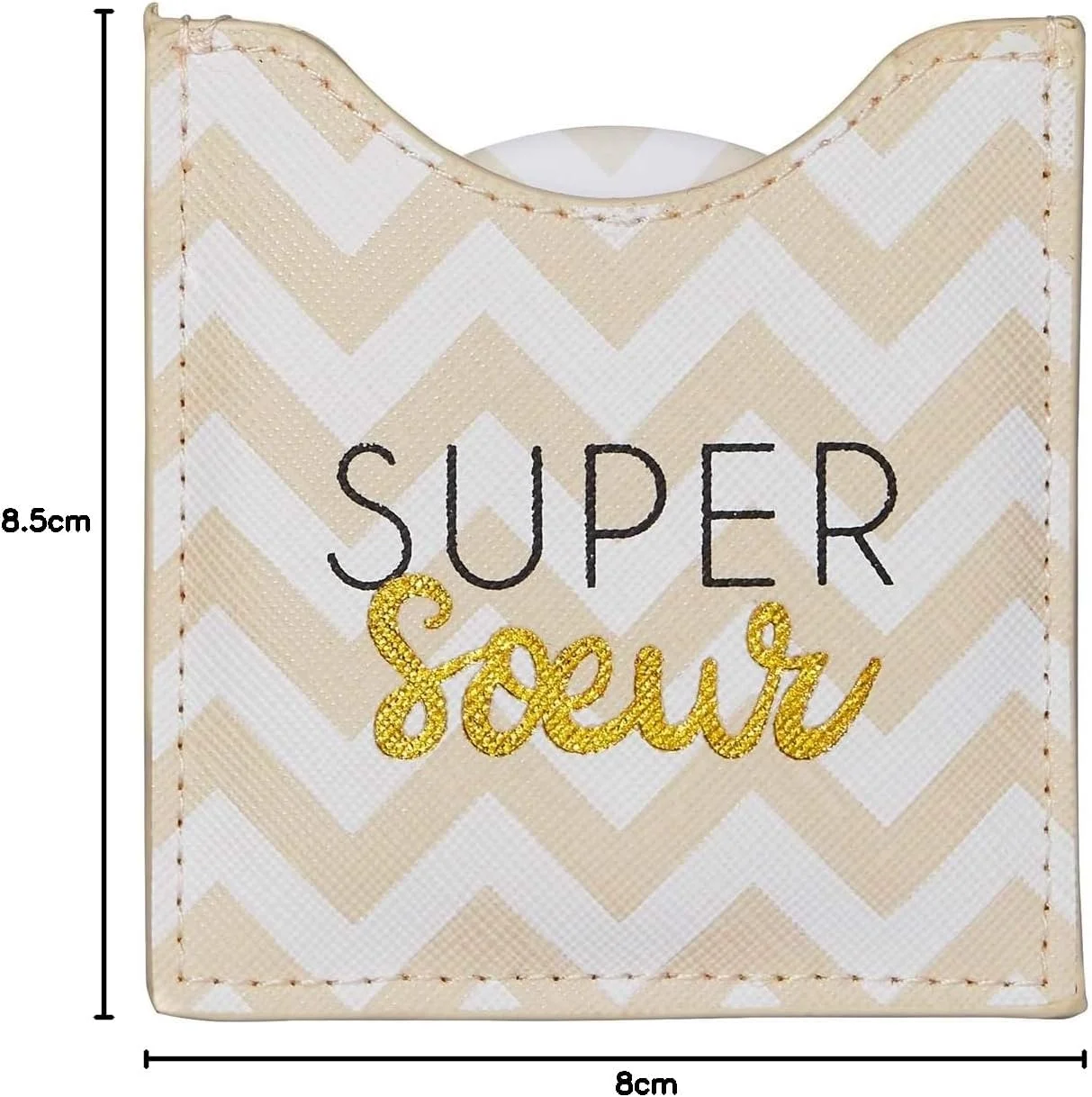 DRAEGER PARIS 1886 - Super Sister Mirror - Round Pocket Mirror to Take Anywhere, Any Occasion - Dimensions 8.5 cm x 8 cm